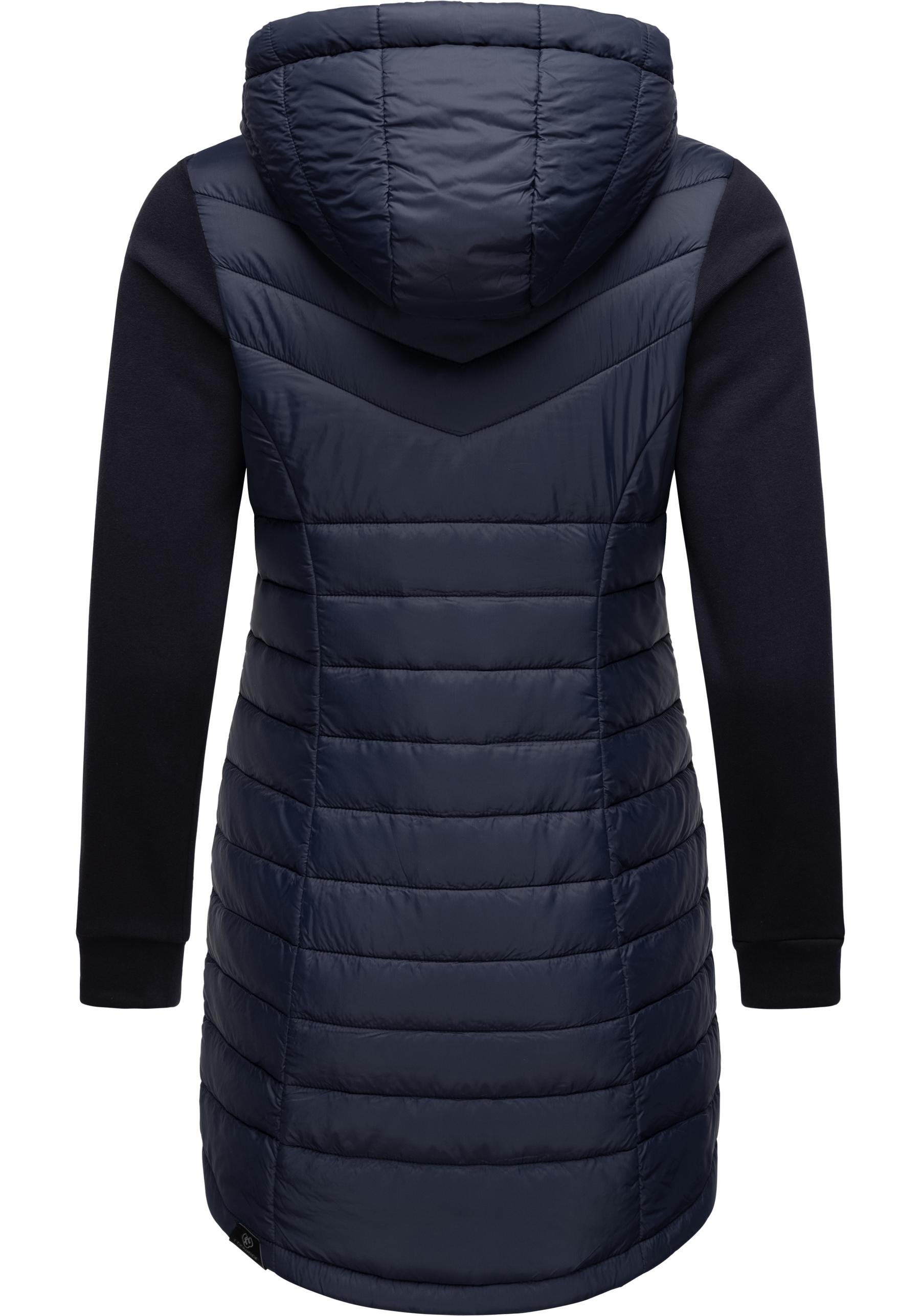 Ragwear Steppmantel »Lucinda Long II«, Mantel aus modernem Materialmix mit Kapuze
