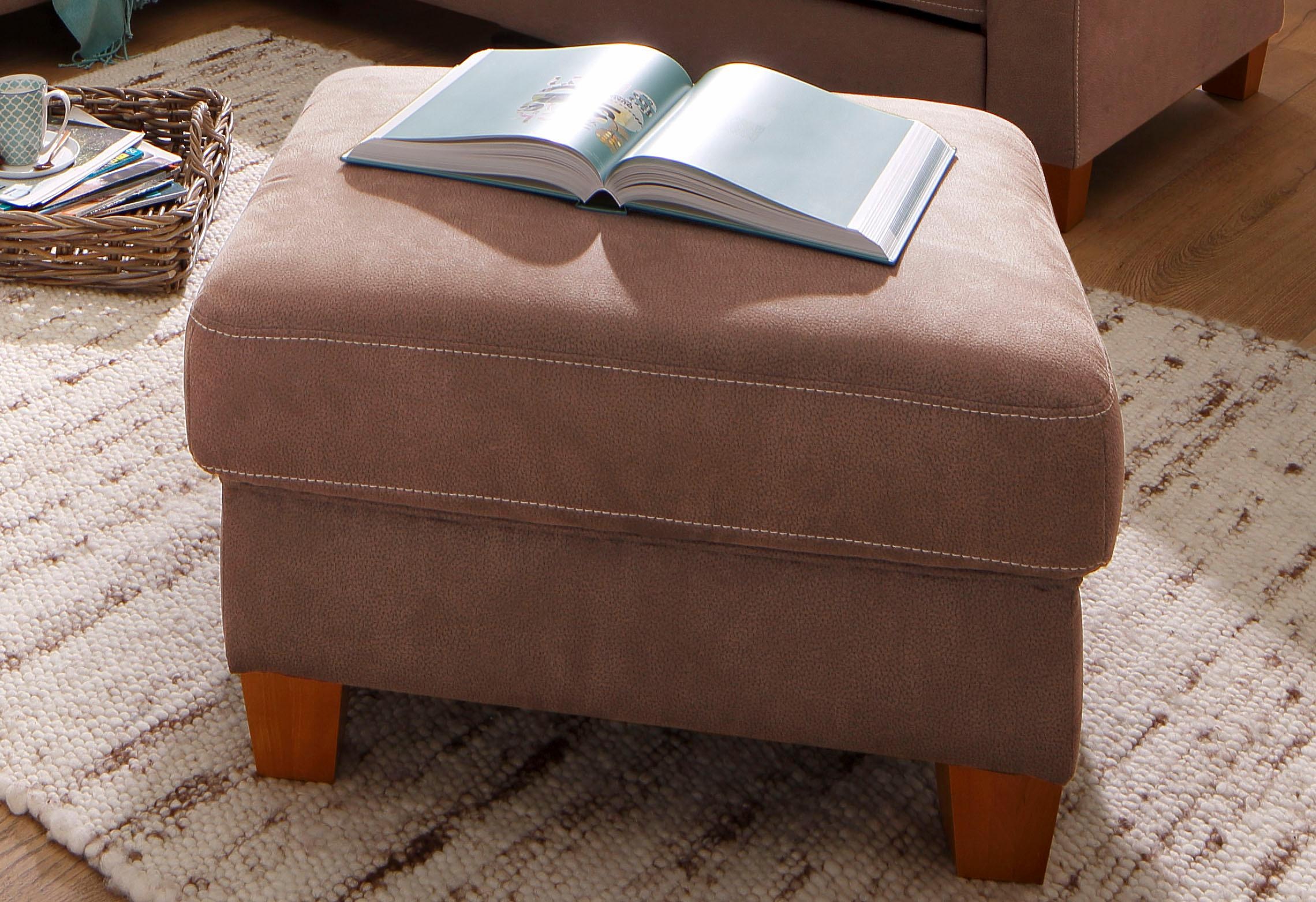 OTTO home Hocker "Borkum; B: 75cm, Federkern-Polsterung, vielseitig nutzbar" mit Federkern