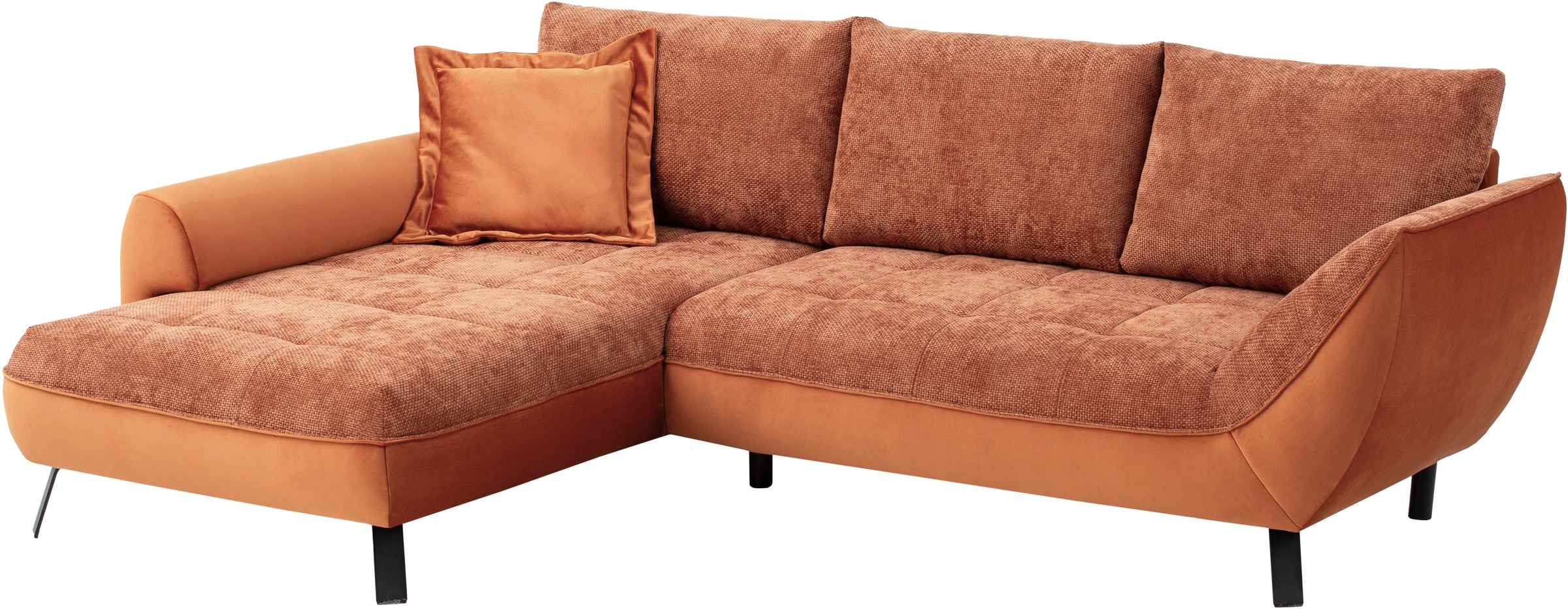 Thumbnail - exxpo - sofa fashion Ecksofa "Bellinii, Materialmix, Strukturbezug und pflegeleichter Microvelours", bequem und modern, ...
