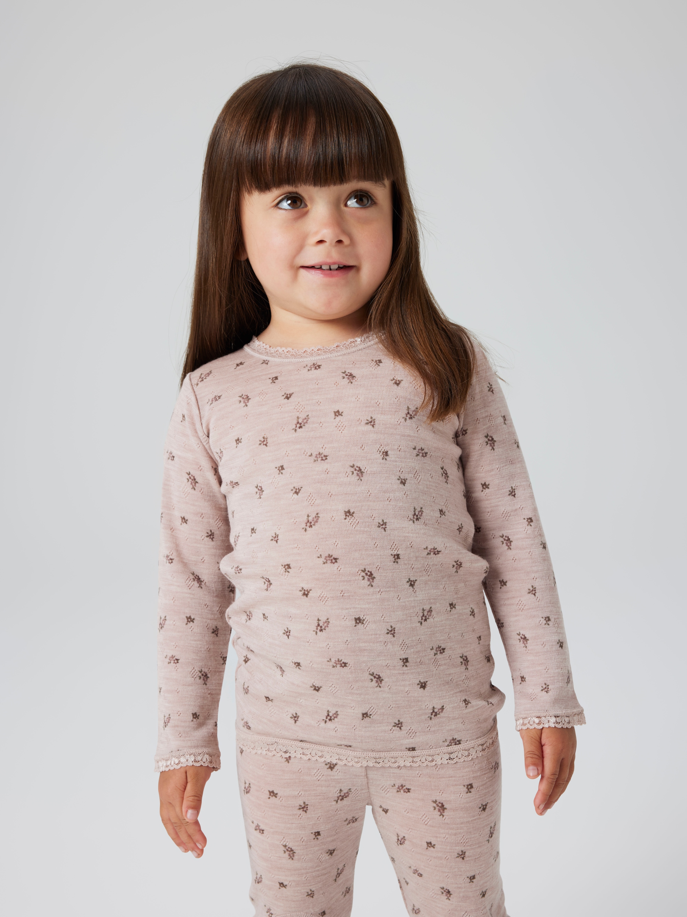 Name It Langarmshirt "NMFWANG WOOL NEEDLE LS TOP NOOS" Wolle, regular fit