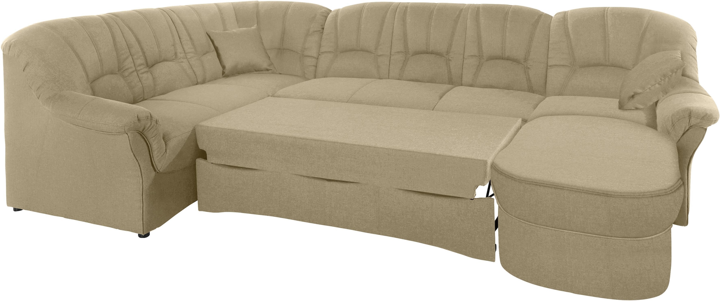 DOMO collection Wohnlandschaft »Bahia mit viel Platz, zeitloses Design, U-Form«, wahlweise mit Bettfunktion