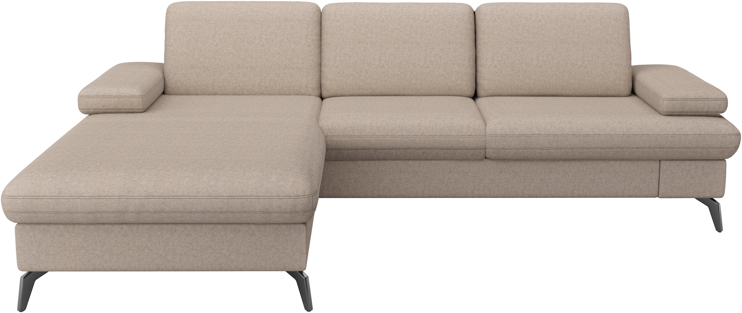 sit&more Ecksofa »Morris Jubi L-Form, B: 247 cm« mit Armteilfunktion & 1 Zierkissen, optional Bettfunktion