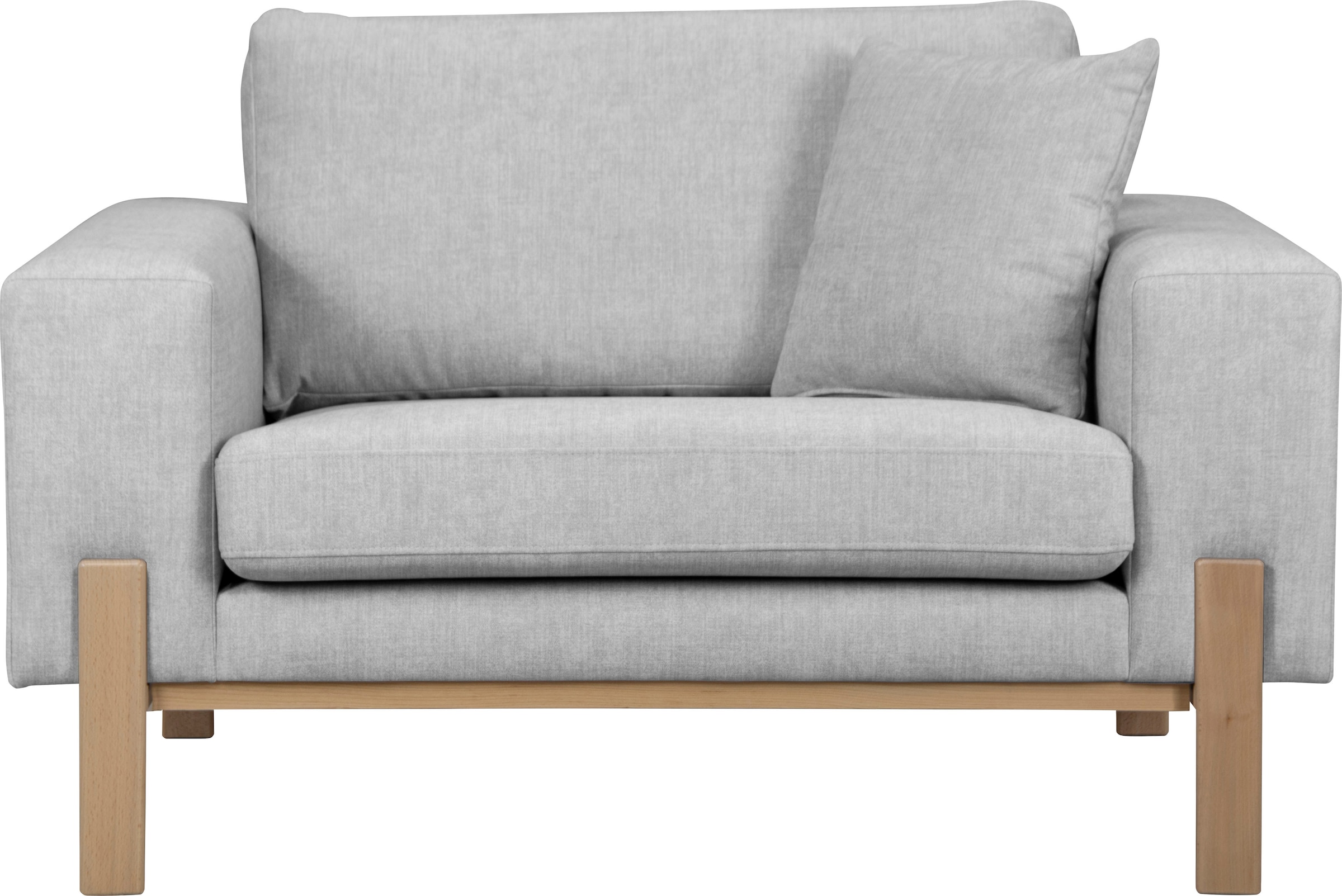 Loveseat »Hanne Sessel mit Holzrahmen«, Verschiedene Bezugsqualitäten: Baumwolle,...