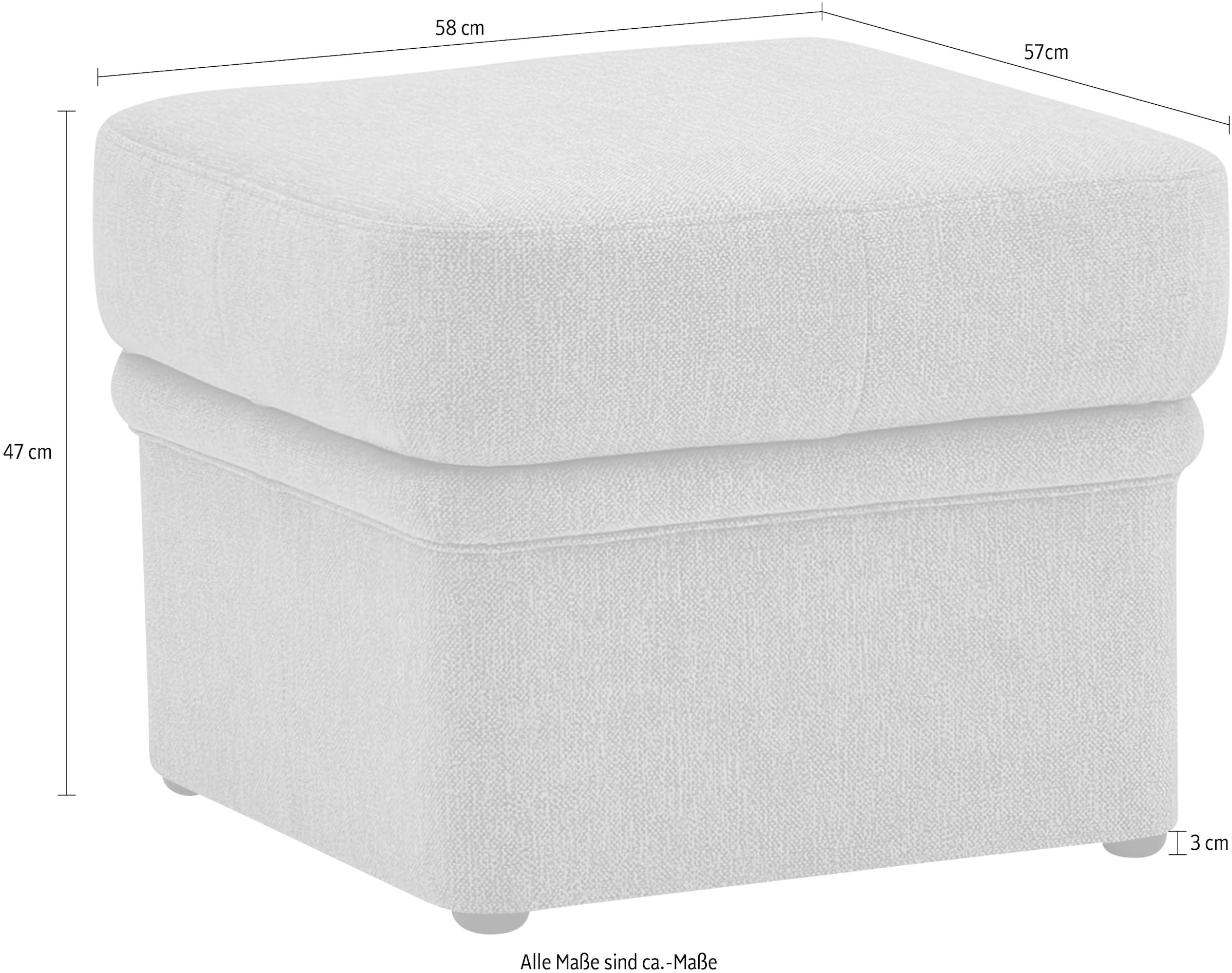 VILLA BECK Hocker »Varese«, (1 St.), inklusive aufklappbarer Sitzfläche, in Sitzhöhe 49 cm