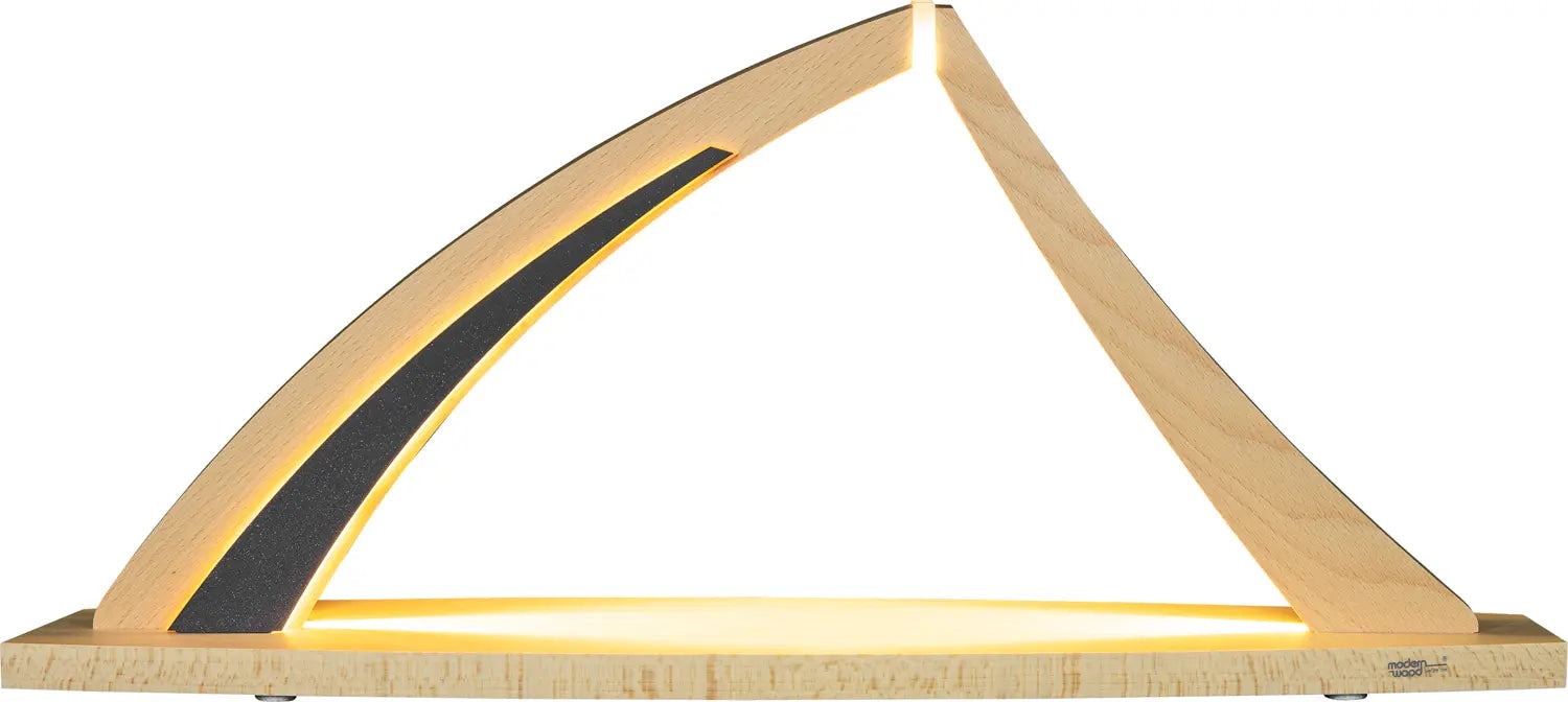 Tietze Erzgebirgsdegn LED Schwibbogen "modern wood Bogen NEW LINE unbestück günstig online kaufen