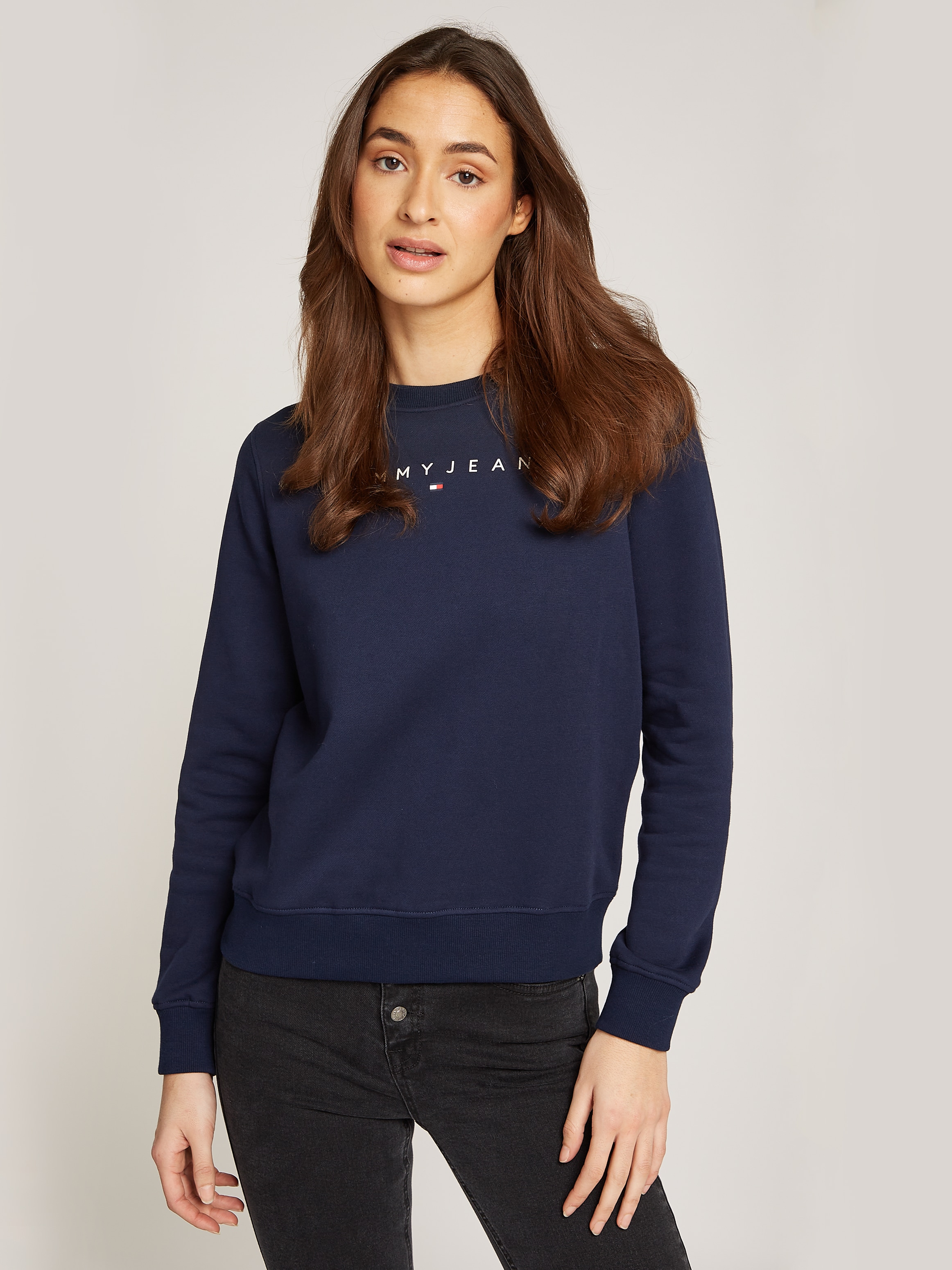 Tommy Jeans Curve Sweatshirt "TJW REG LINEAR CREW EXT", in Großen Größen mi günstig online kaufen