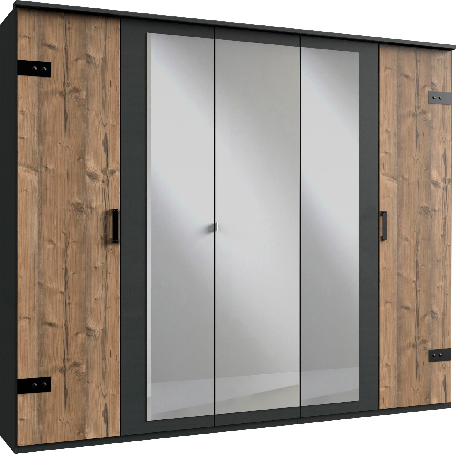 Thumbnail - Wimex Schlafzimmer-Set "Stockholm, rustikaler Look im Industrial Design" Set, 6-teilig