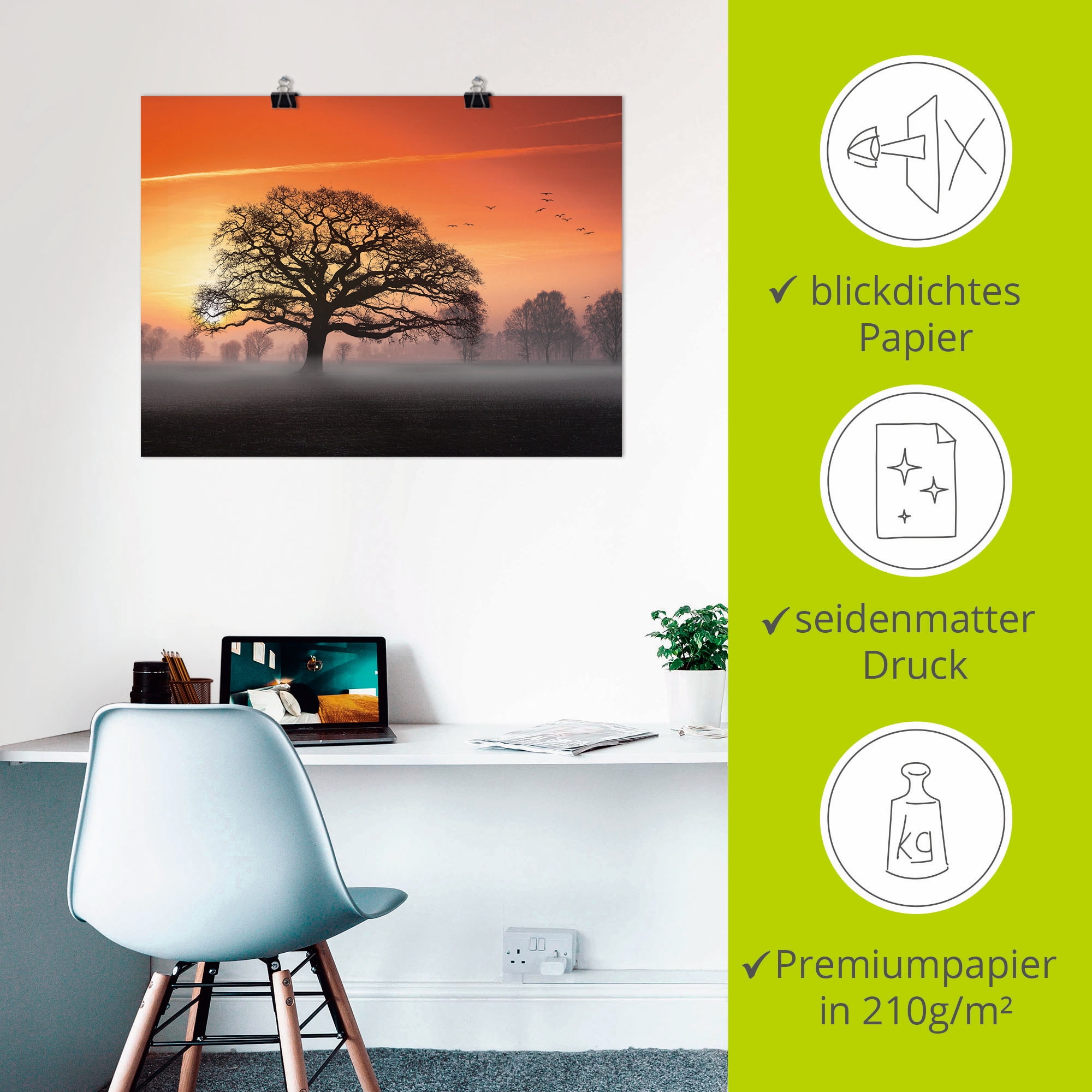 Artland Wandbild »Filigran und mehr...«, Bäume, (1 St.), als Leinwandbild, Poster in verschied. Größen