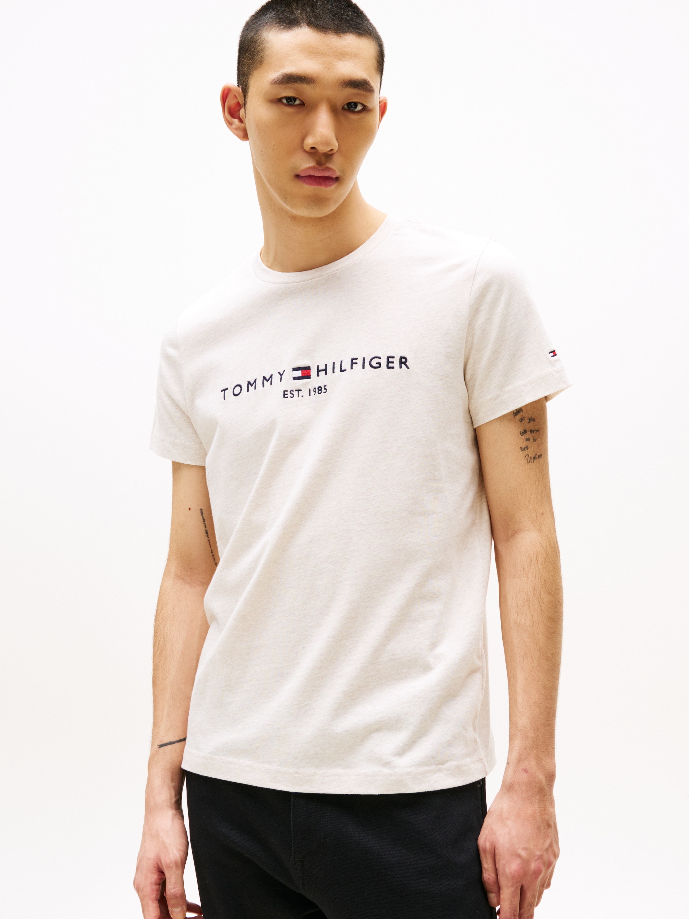Tommy Hilfiger T-Shirt "TOMMY LOGO" aus reiner Baumwolle günstig online kaufen