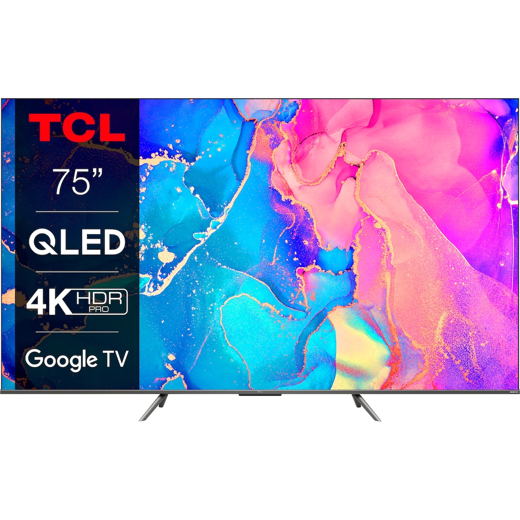 TCL QLED-Fernseher »75C631X1«, 189 cm/75 Zoll, 4K Ultra HD, Smart-TV-Google TV