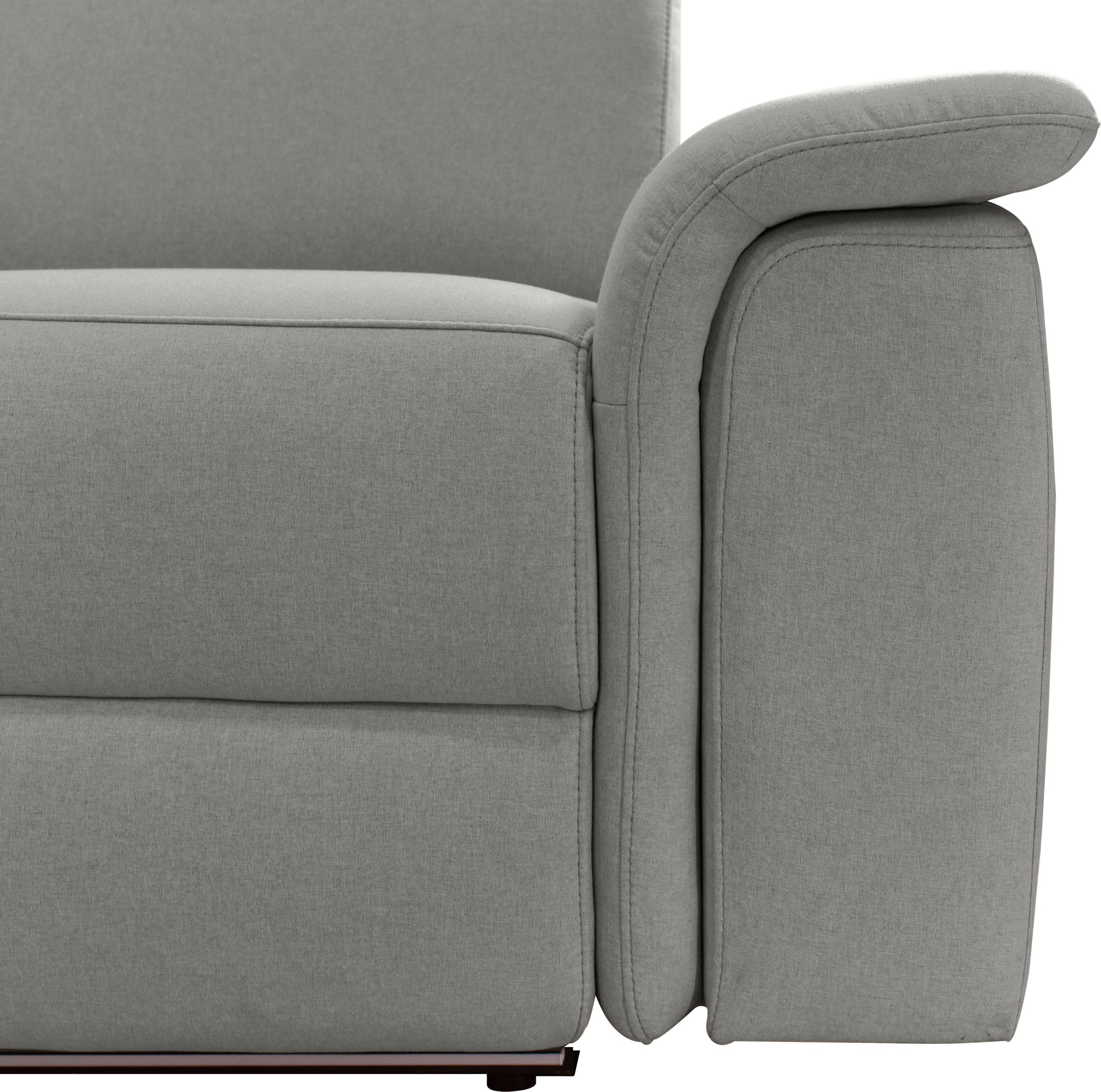 Places of Style Ecksofa »Pareli, L-Form, 259cm,m. Recamiere, Echtleder, Kunstleder, Webstoff«, man. o. elektr. Relaxfunktion, USB/Kopfteilverstellg u. LED