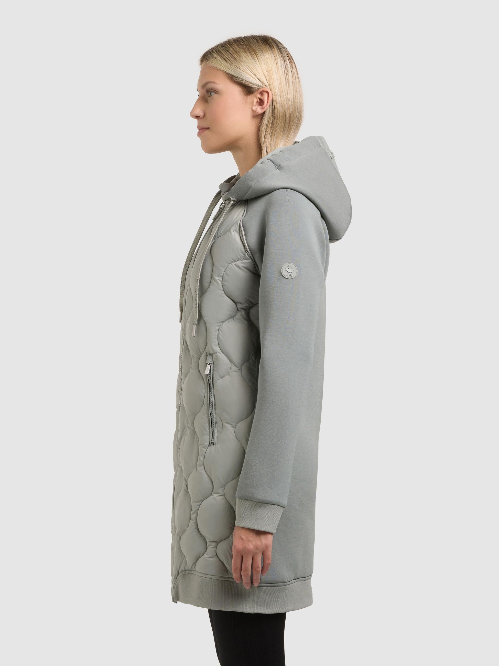 khujo Kurzmantel "Nora" Materialmix-Mantel mit abnehmbarer kapuze günstig online kaufen