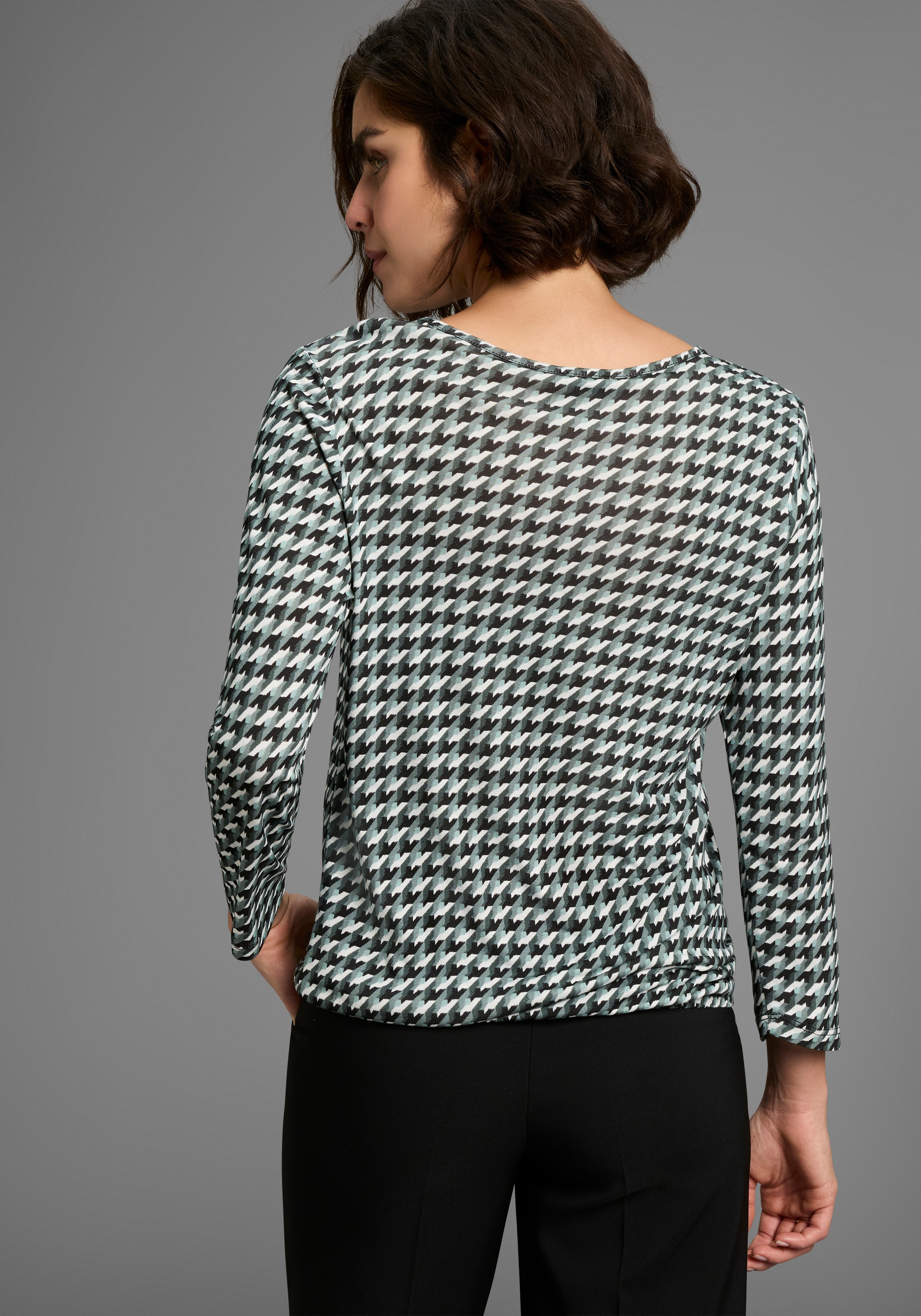 Laura Scott 3/4-Arm-Shirt mit grafischem Allover-Print günstig online kaufen