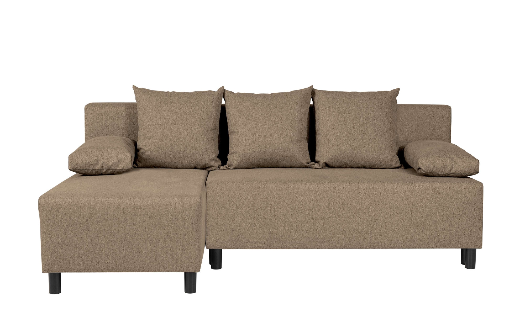INOSIGN Ecksofa »IWALANI, Schlafsofa mit Bettkasten, Recamiere beidseitig montierbar«, L-Form, B/T/H 199/135/83 cm, Struktur weich & Velvet
