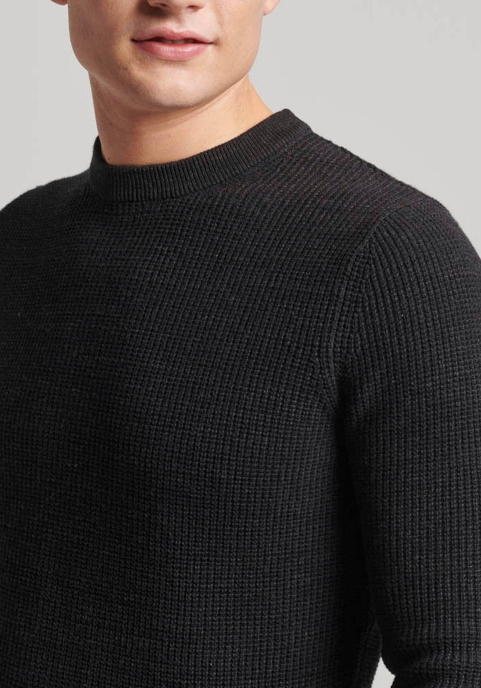 Superdry Strickpullover »TEXTURED CREW KNIT JUMPER«, mit strukturiertem Waffelstrickmuster