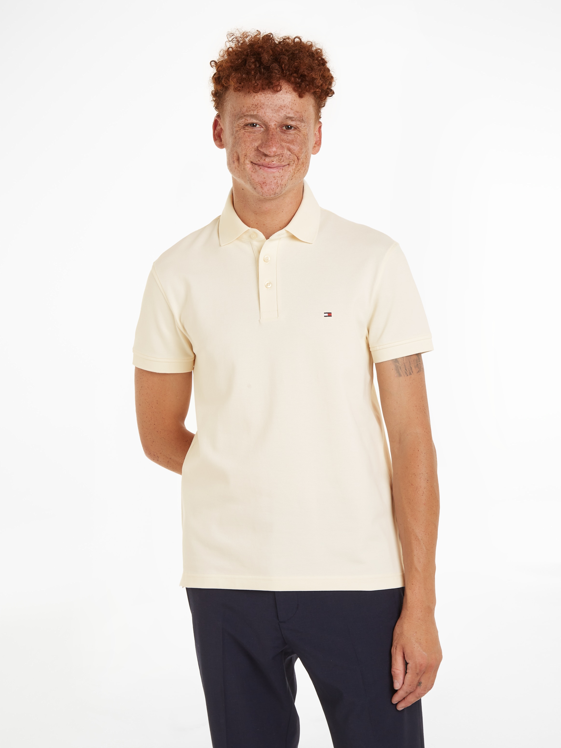 Tommy Hilfiger Poloshirt »1985 SLIM POLO«, aus leicht strukturiertem Piqué-Material