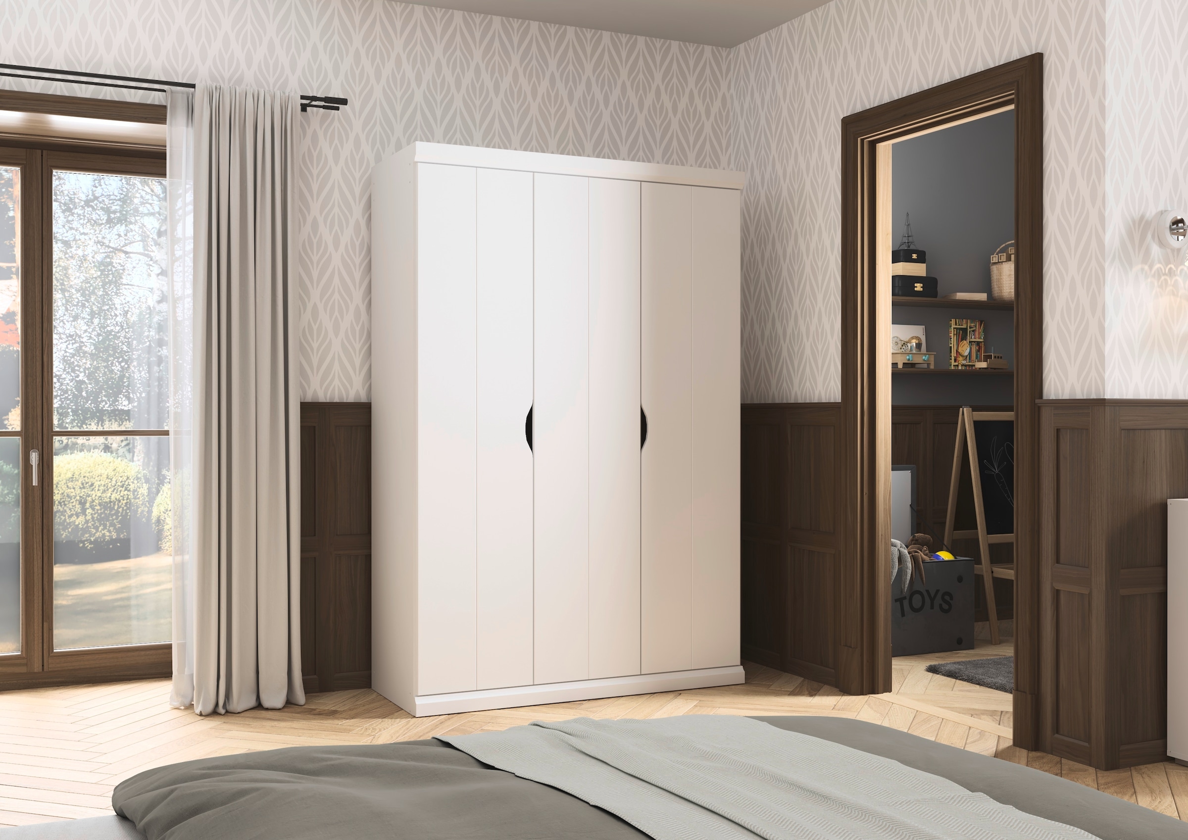 rauch Kleiderschrank »Marlene«, (in 3 verschiedenen Ausstattungen BASIC/CLASSIC/PREMIUM), in 3 Breiten 91/136/181 cm im Landhaus-Stil MADE IN GERMANY