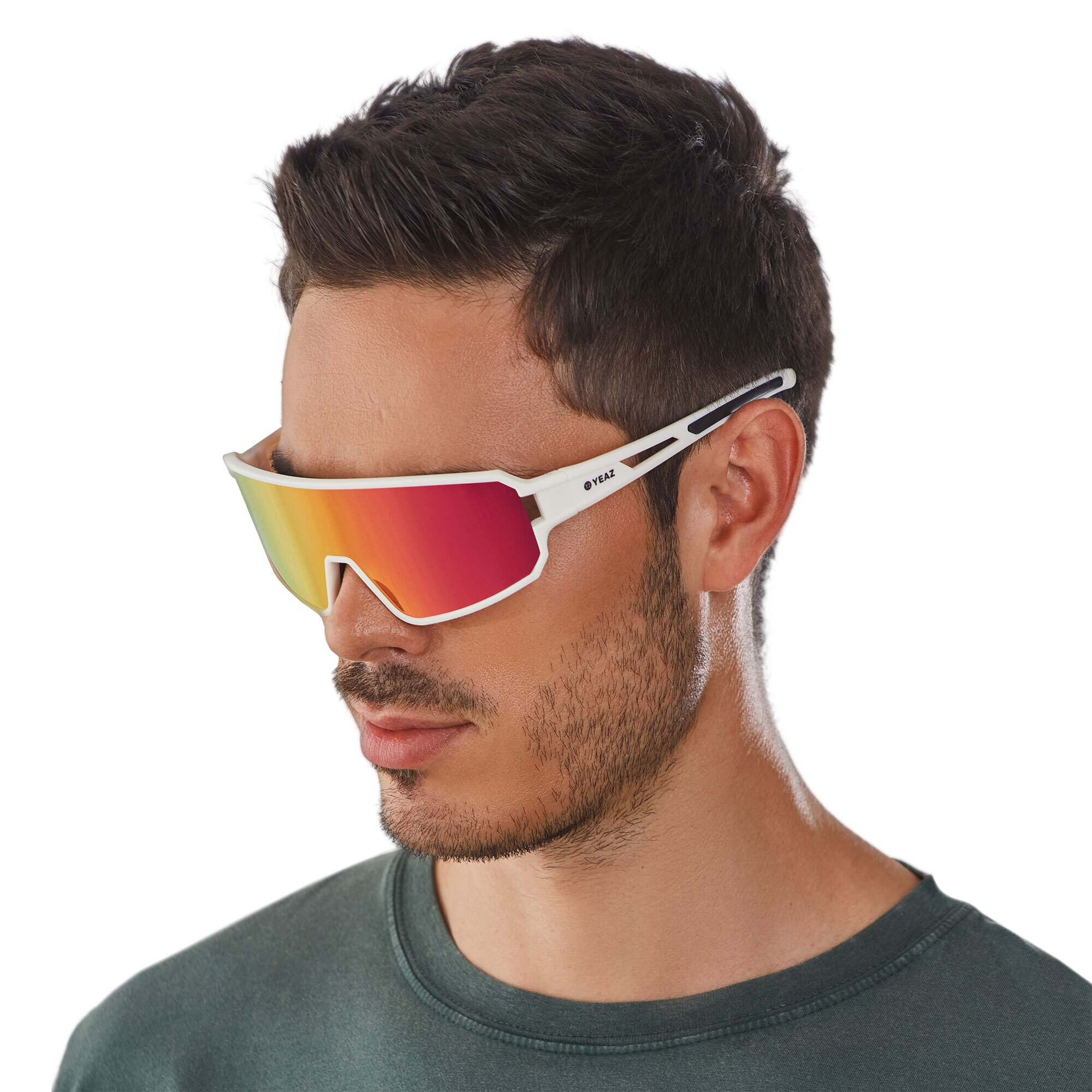 YEAZ Sportbrille »Sport-Sonnenbrille Creme White/Pink SUNWAVE«