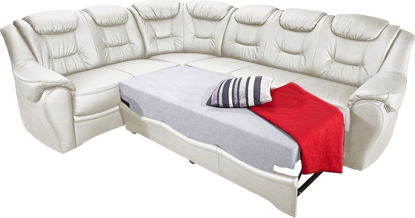 sit&more Ecksofa »Bellevue L-Form«, wahlweise mit Bettfunktion