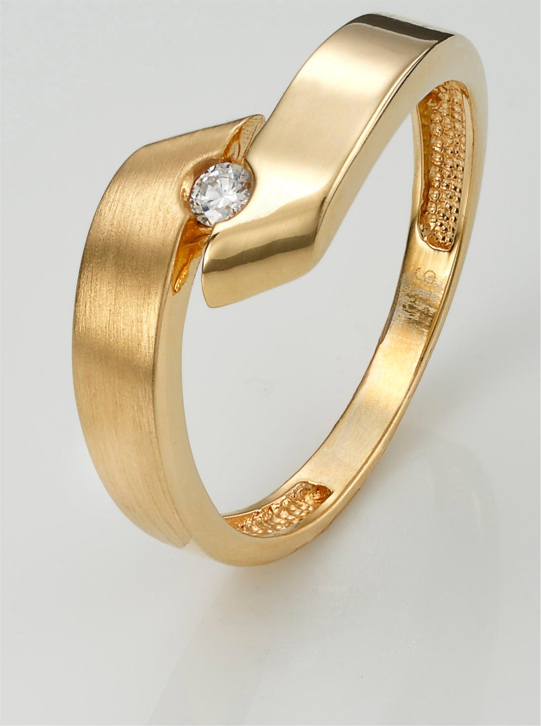 Fingerring LADY Gr. 21, silber (silber vergoldet 925), Fingerringe, Damen, 21, Gold Metall, Gold, Metall, Fingerring