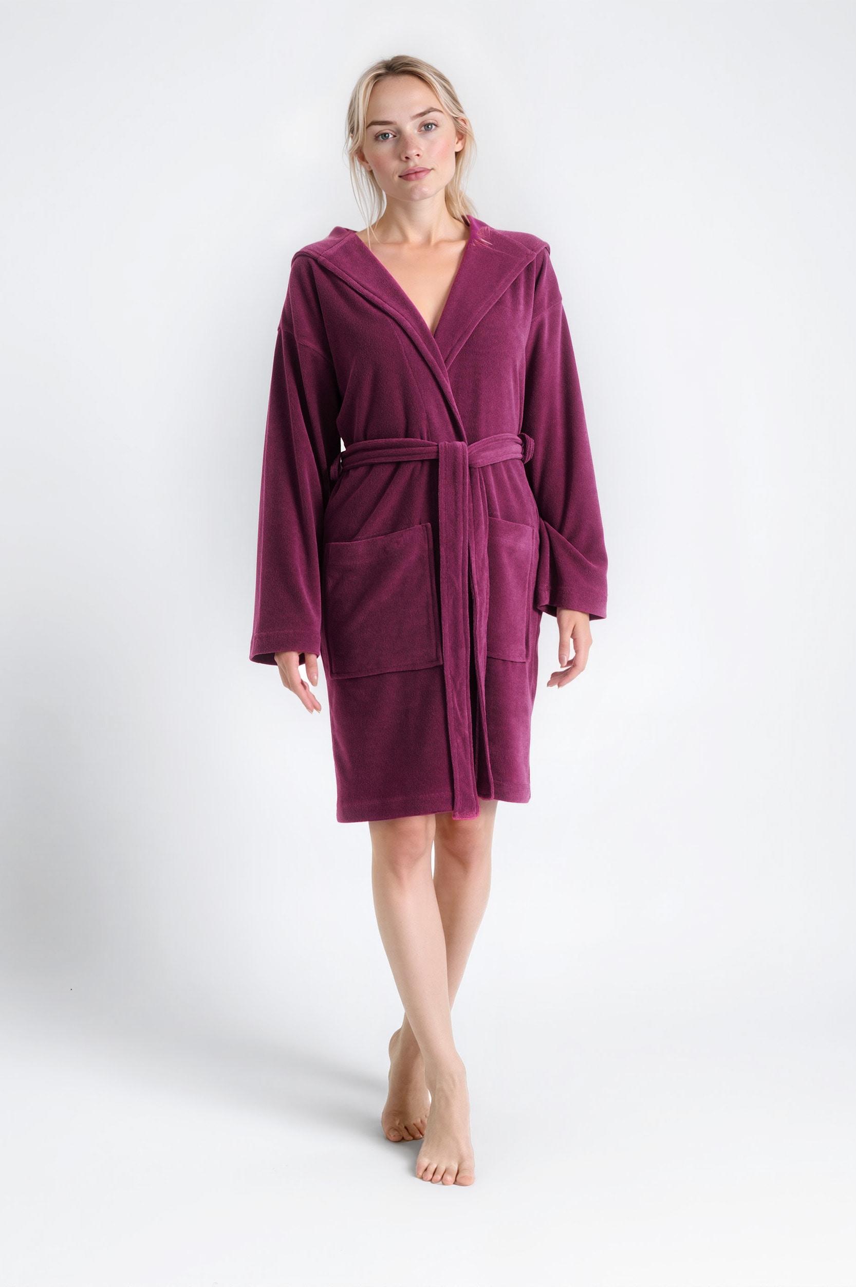 my home Damenbademantel "Sina, ideal für Sauna & Spa, Hotelbademantel, Morg günstig online kaufen