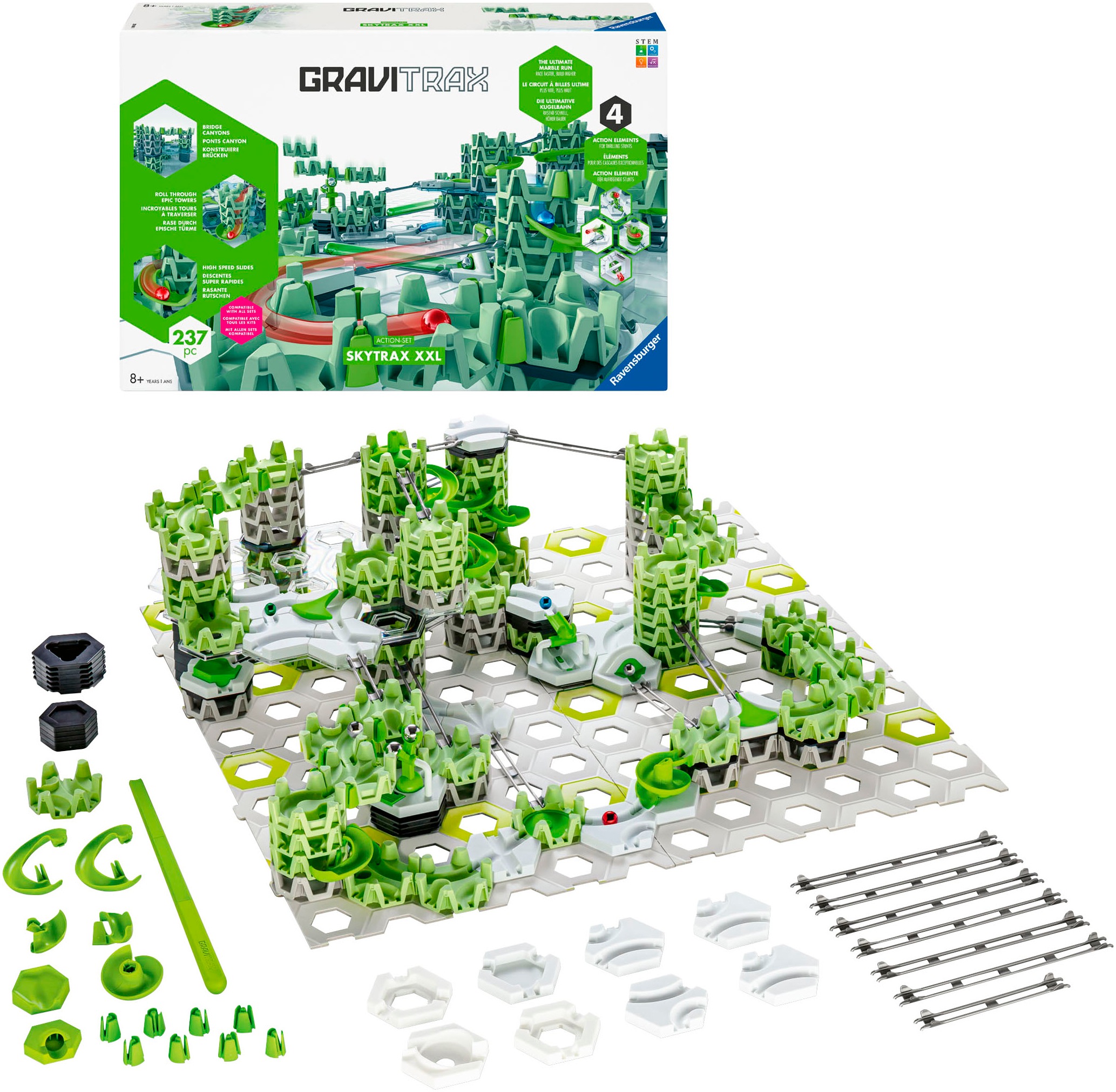 Ravensburger Kugelbahn-Bausatz »GraviTrax Action-Set XXL Skytrax«, Made in Europe