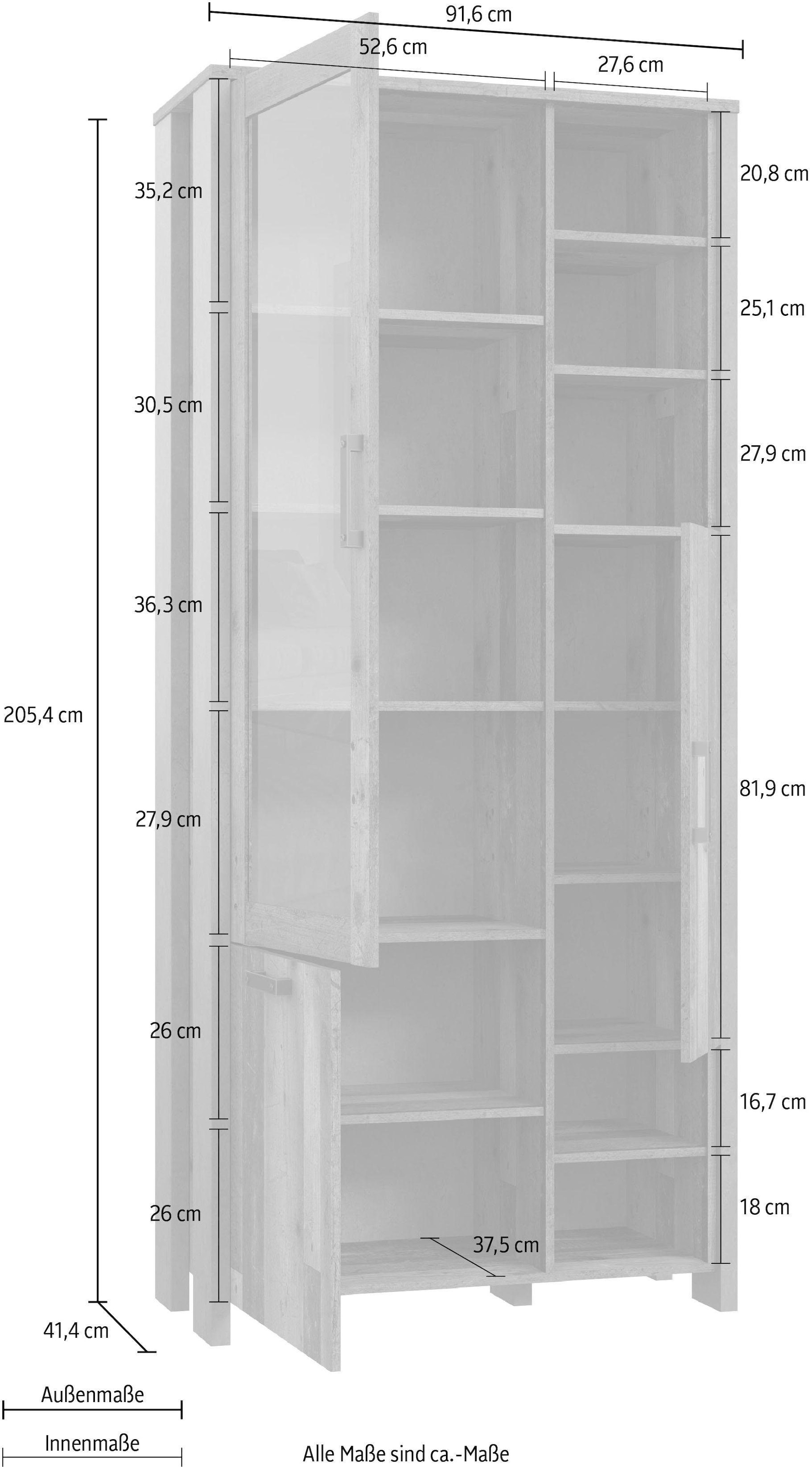 FORTE Highboard »Clif«, Höhe 205 cm