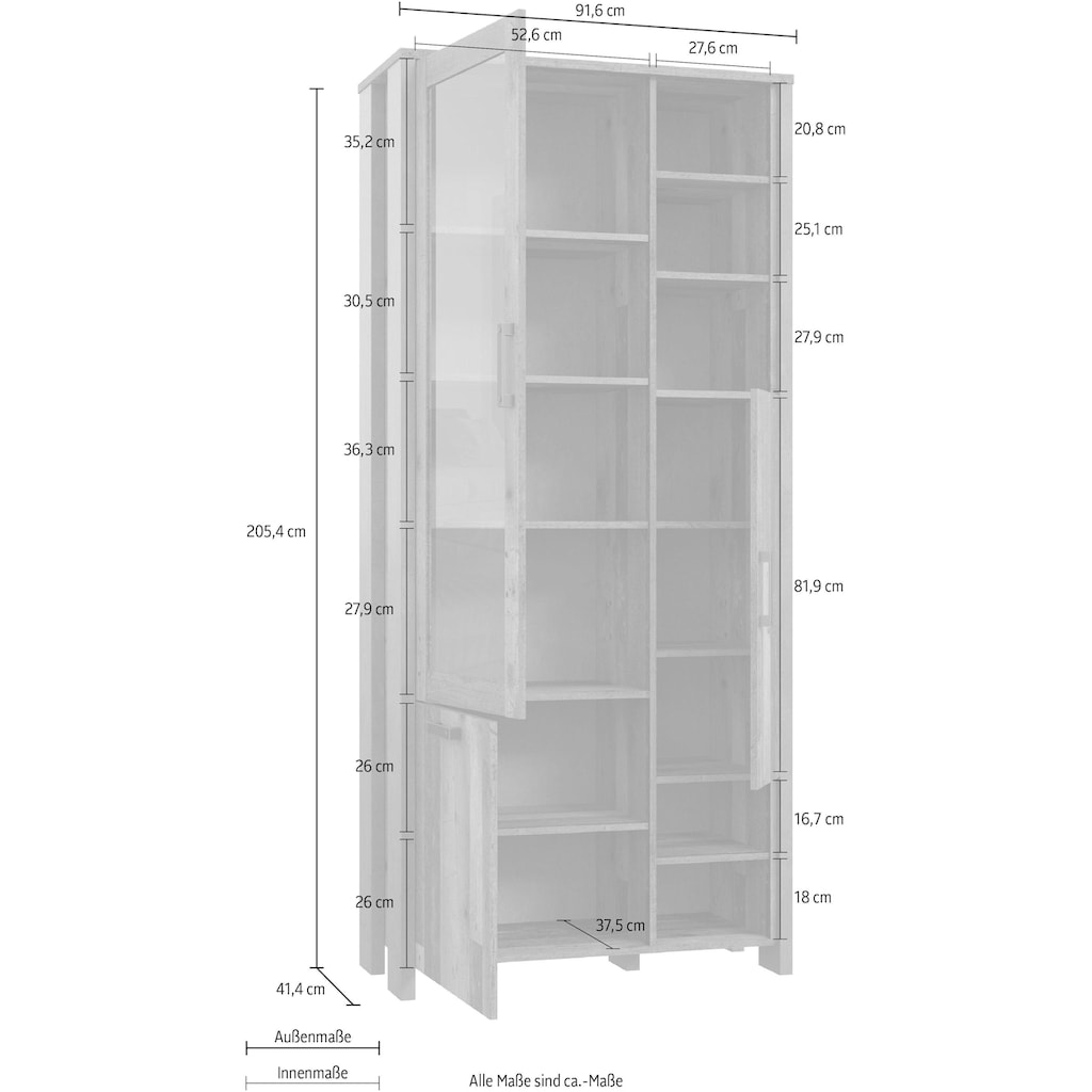 FORTE Highboard, Höhe 205 cm