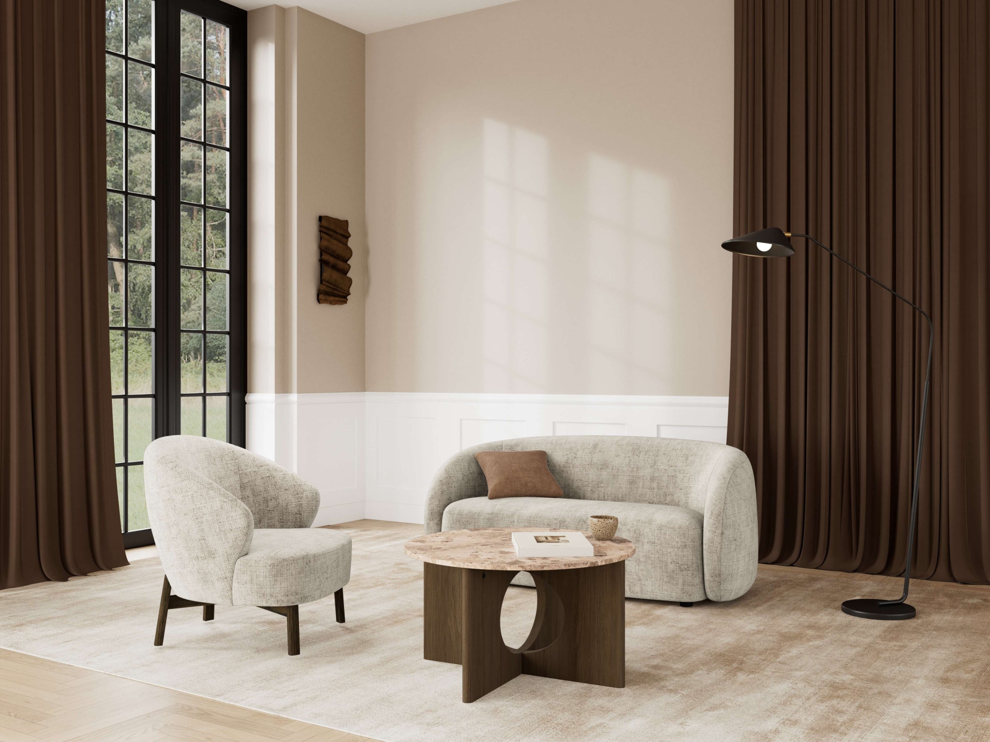 ACTONA GROUP Polsterstuhl »Relaxsessel, Polstersessel« () Stuhl, beige, 77.5x78x78cm