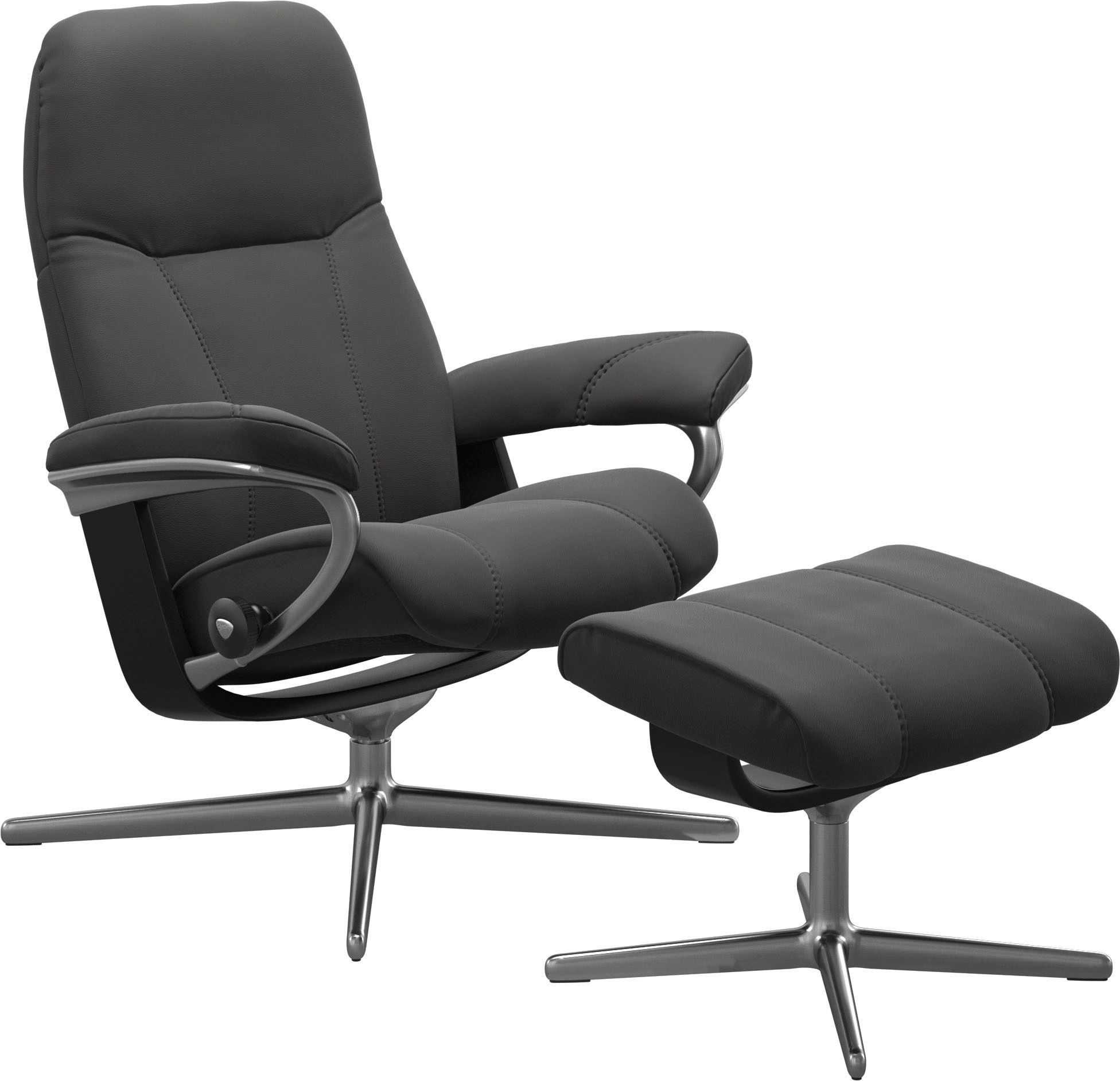 Stressless "Consul" mit Cross Base, Größe S, M & L, Holzakzent Schwarz günstig online kaufen