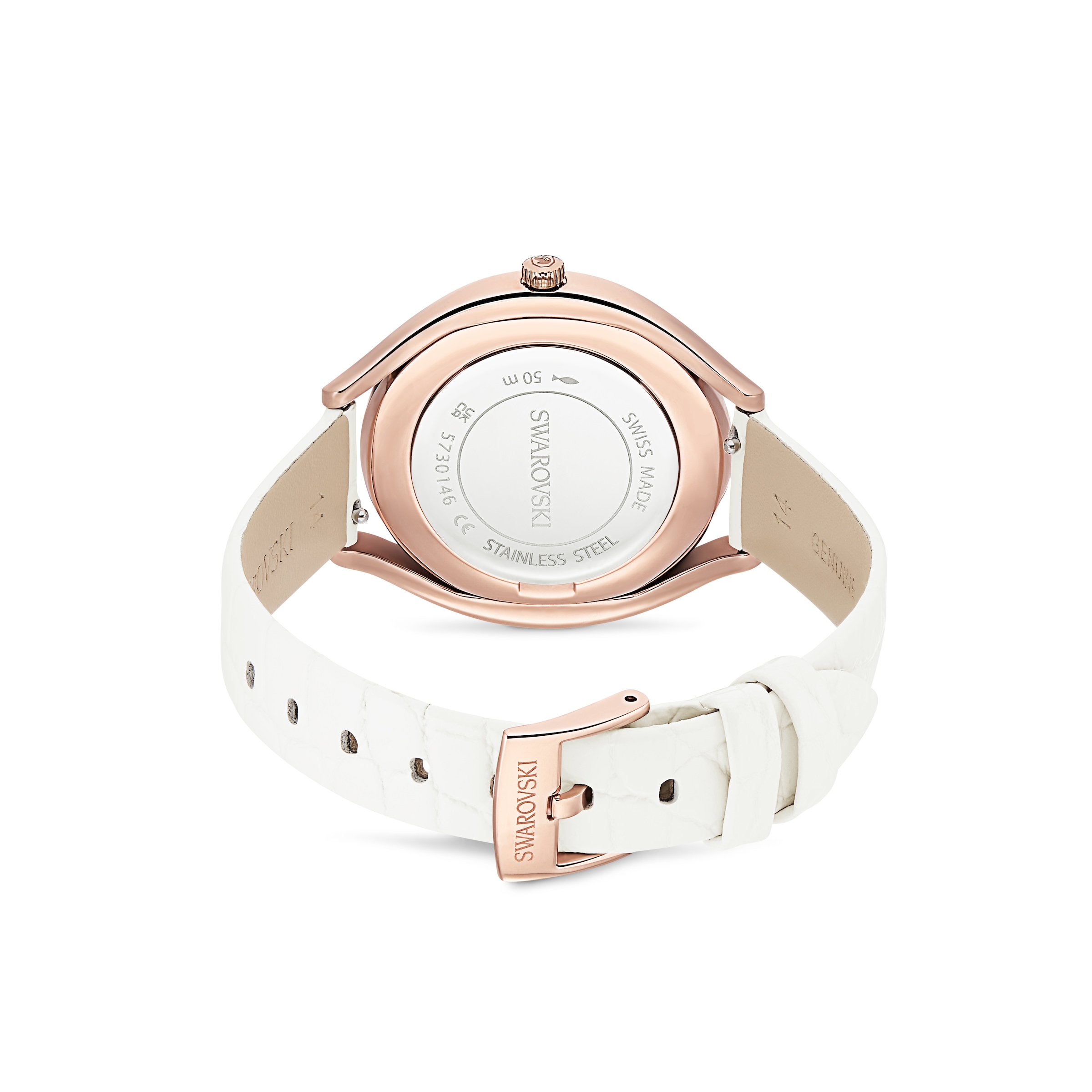 Swarovski Quarzuhr »CRYSTALLINE« Armbanduhr, Damenuhr, Swiss Made, Lederarmband, analog