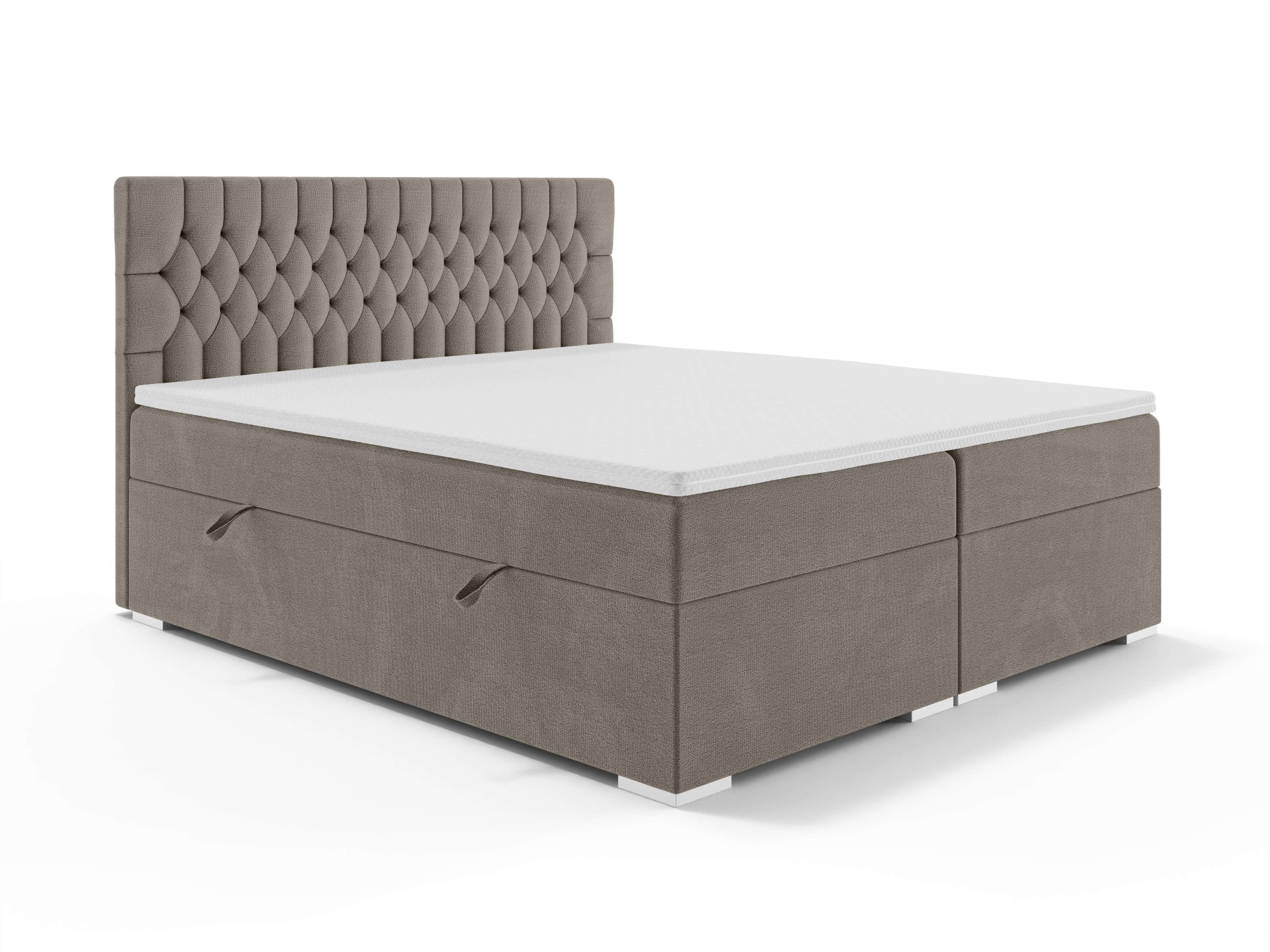 Leonique Polsterbett »ALIY mit Matratze und Topper, in 3 Breiten (140, 160 und 180 cm)«, Boxspringbett mit Kopfteil, Bettkasten, Matratze (BFK/TFK) und Topper