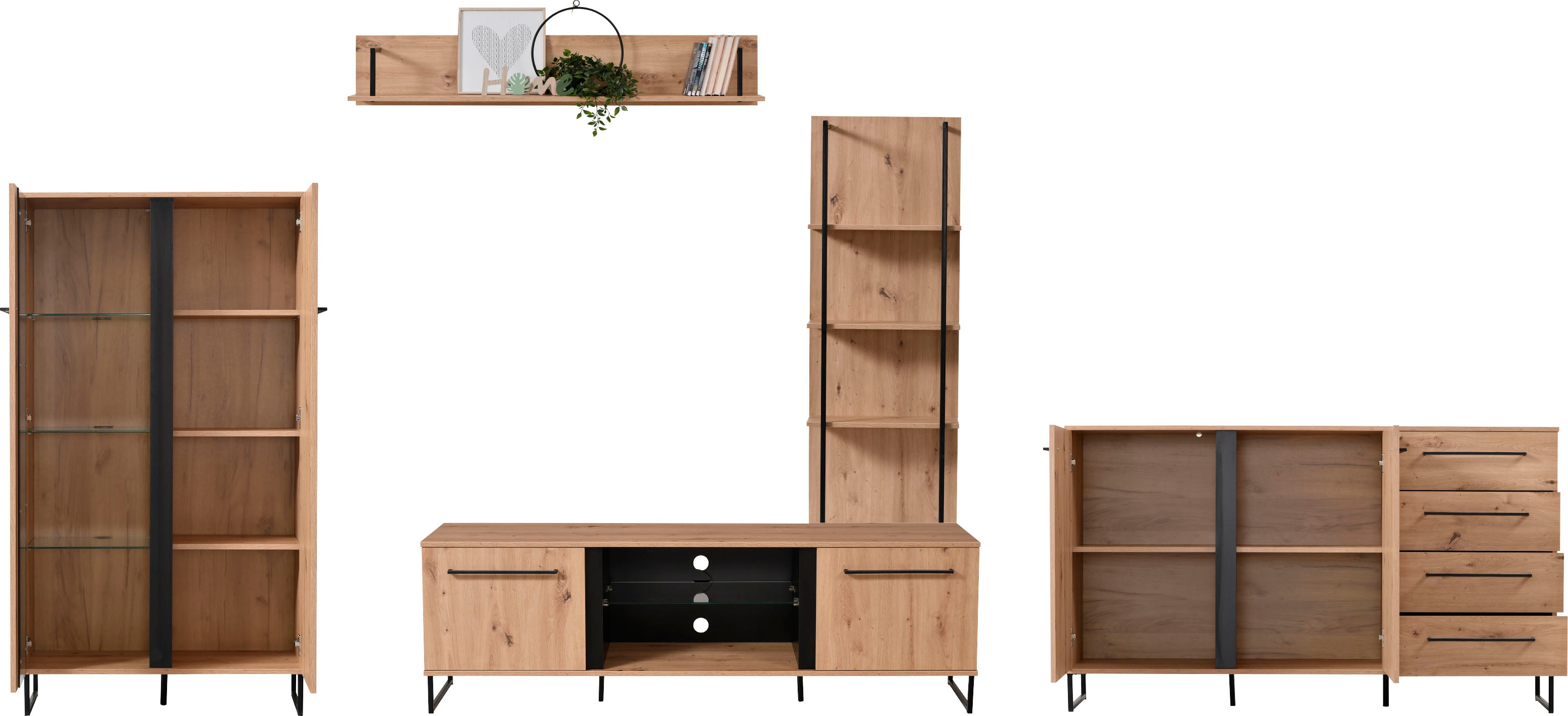 INOSIGN Wohnwand "Sardinia" Set, 5 Stk. tlg. günstig online kaufen