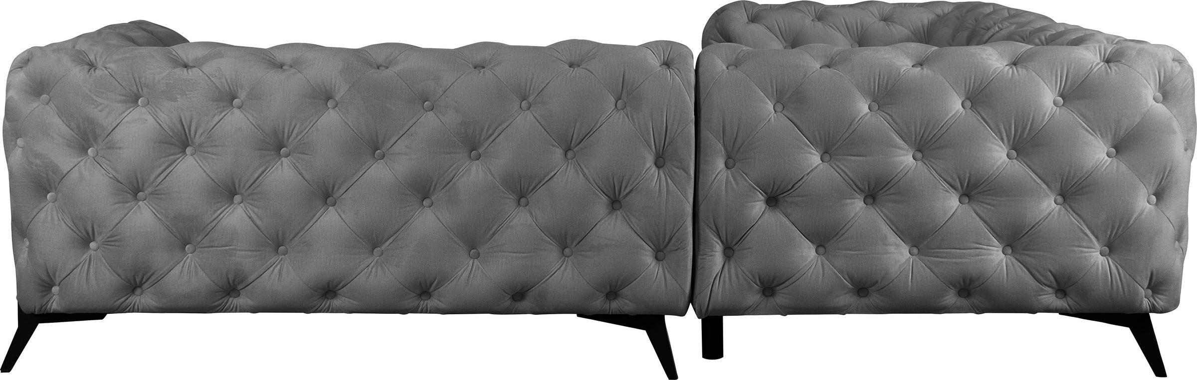 Leonique Chesterfield-Sofa »Amaury L-Form«, moderne Chersterfield-Optik, Breite 262 cm, Fußfarbe wählbar