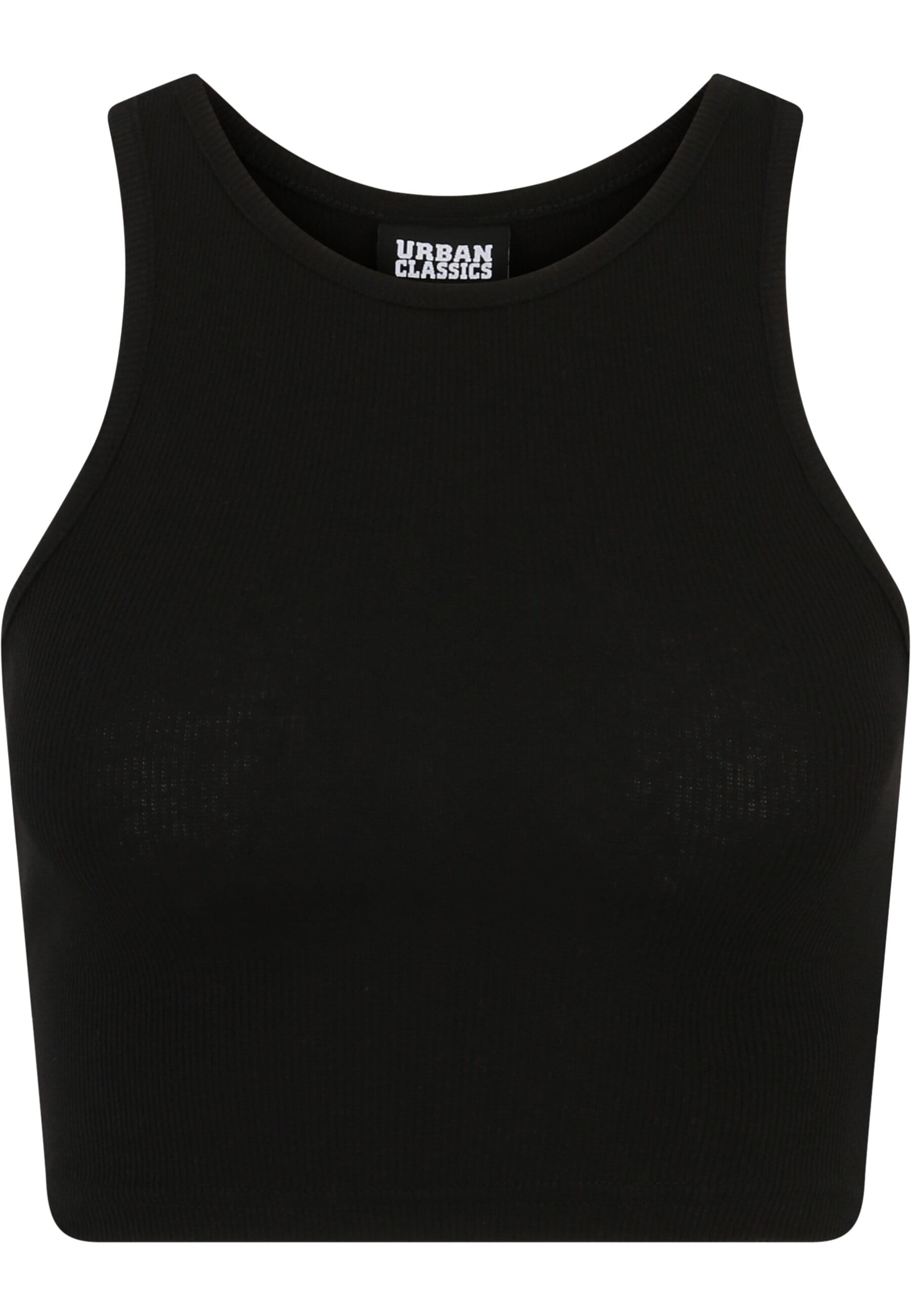 URBAN CLASSICS Muskelshirt »Urban Classics Damen Ladies Cropped Rib Top 2-Pack«, (1 tlg.)