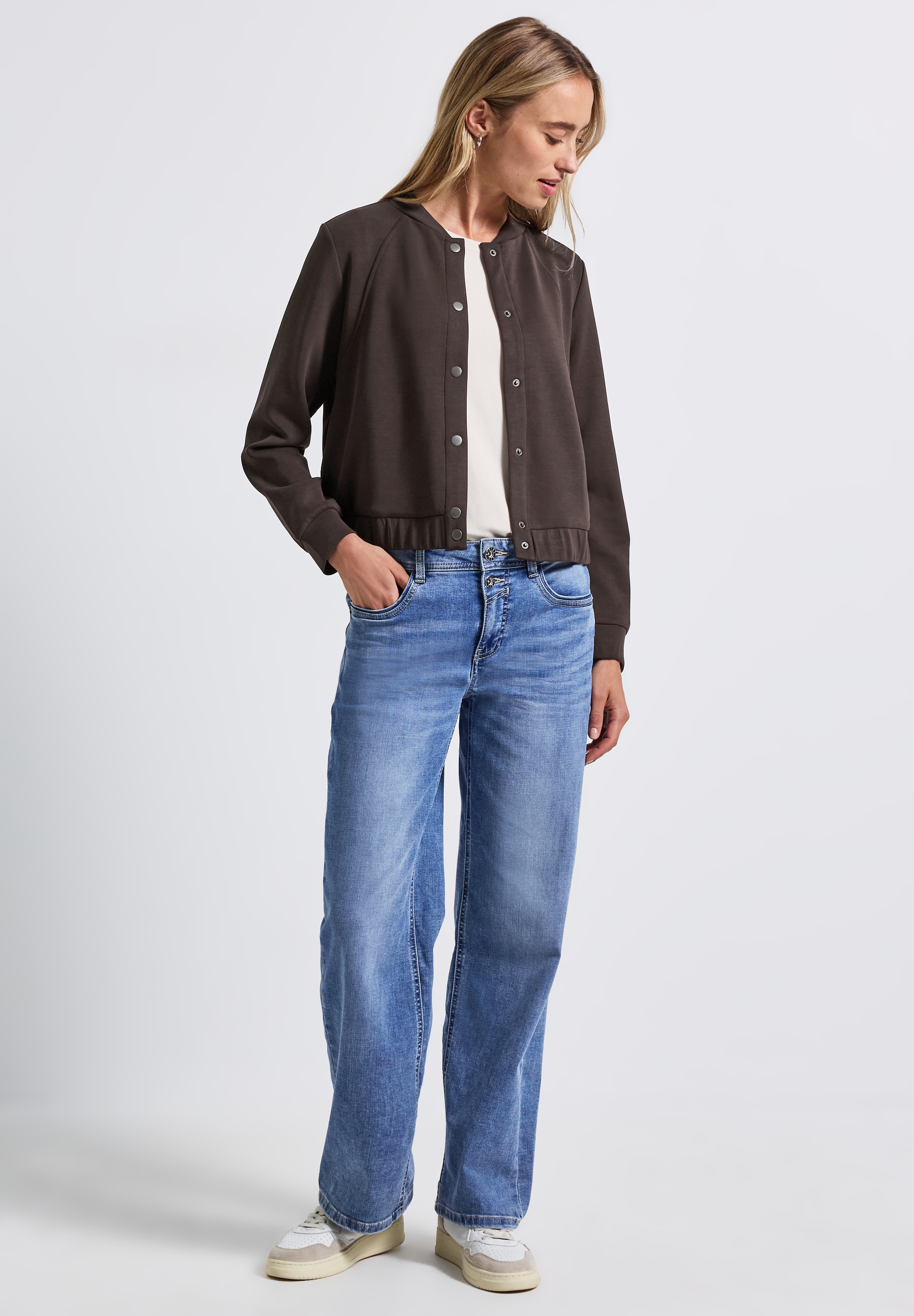 STREET ONE Cardigan, mit Rundhalsausschnitt