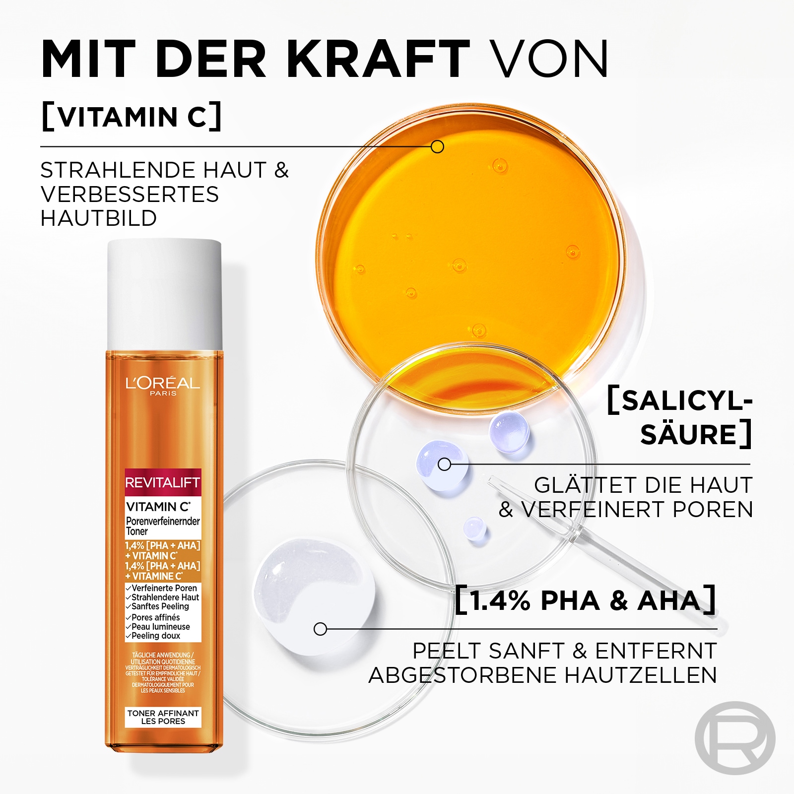 L'ORÉAL PARIS Gesichtsfluid »L'Oréal Paris Vitamin C Porenverfeinernder Toner«