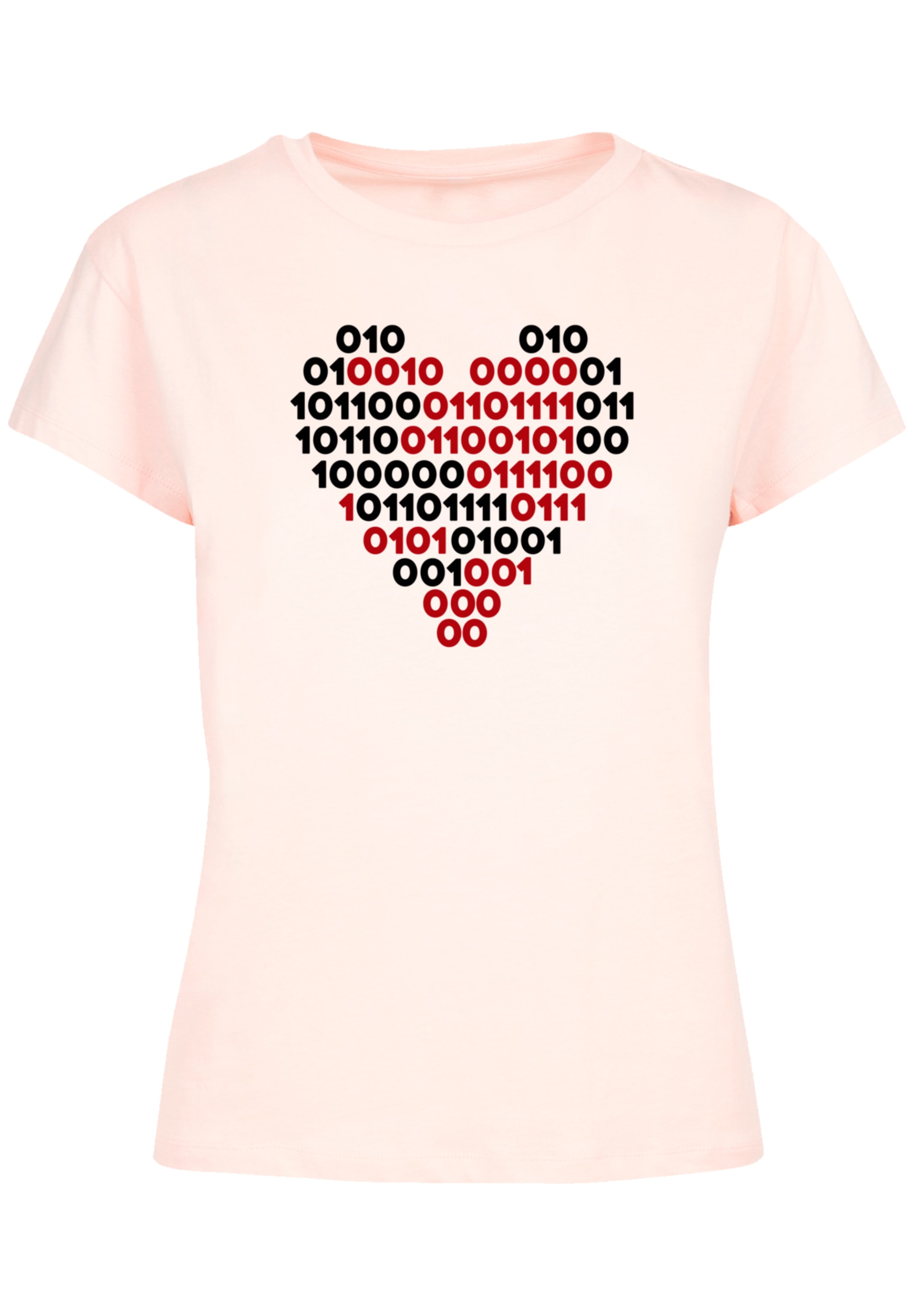 F4NT4STIC T-Shirt »I love you 01001001 Binary Code Herz Valentinstag«, Premium Qualität