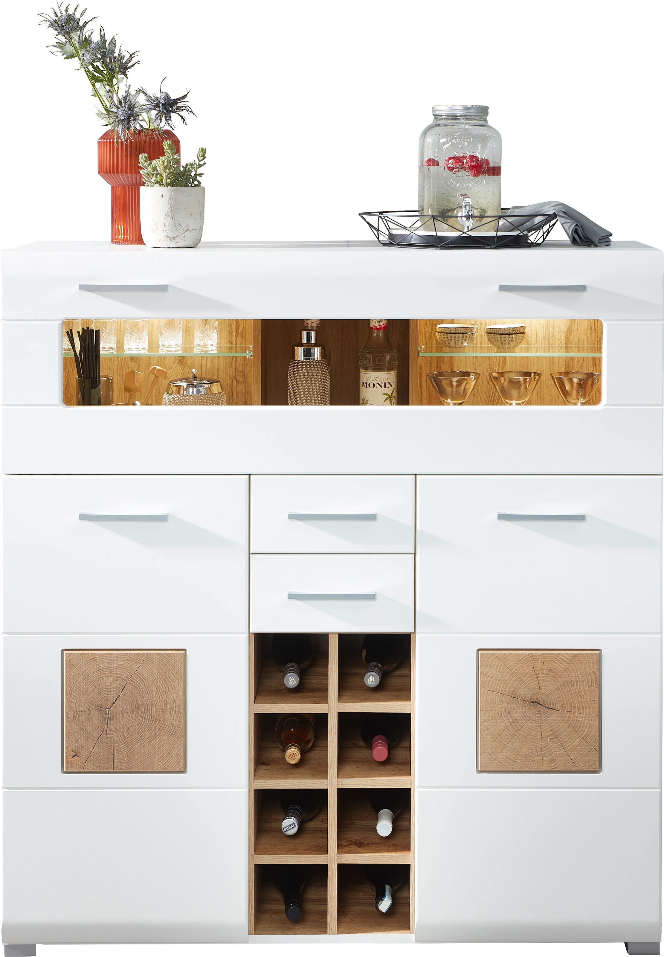 Innostyle Barschrank "FUN PLUS II", 2 Holztüren, 19 Fächer, 1 Klappe, Softc günstig online kaufen