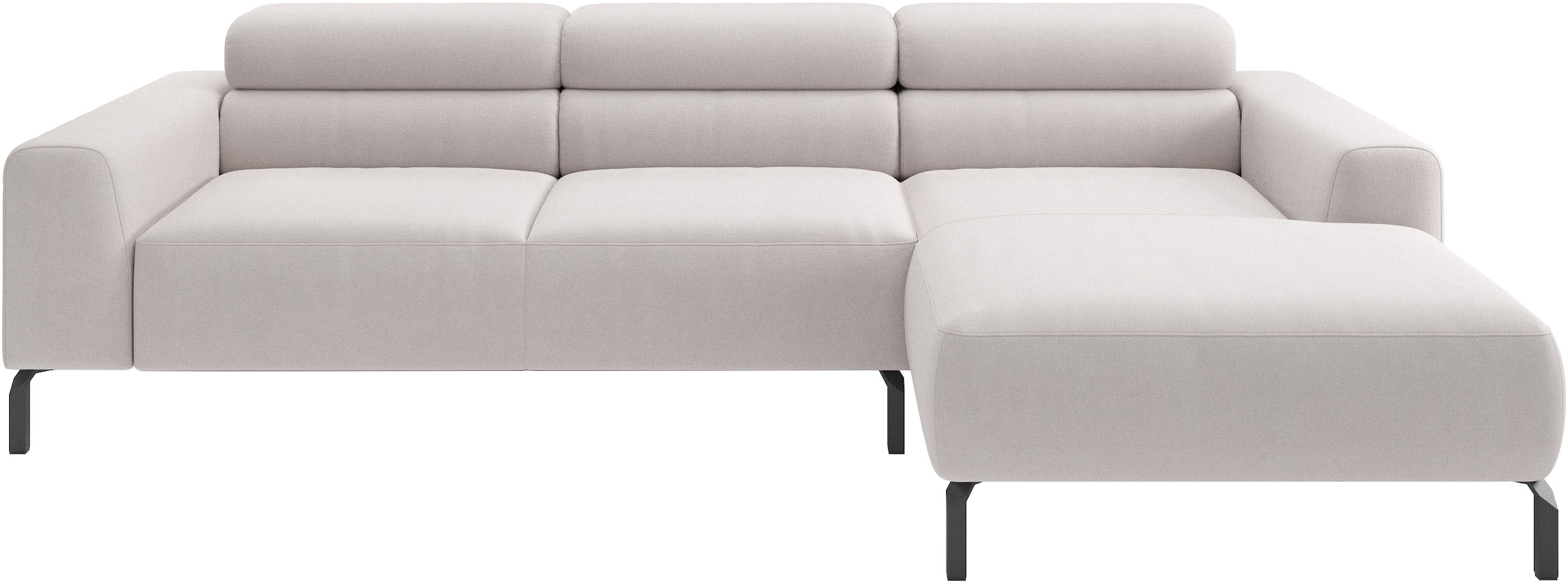 Home affaire Ecksofa "Ecksofa, L-Form, incl. Kopfteilverstellung, Breite 258 cm" wahlweise elektrische Sitztiefenverstellung