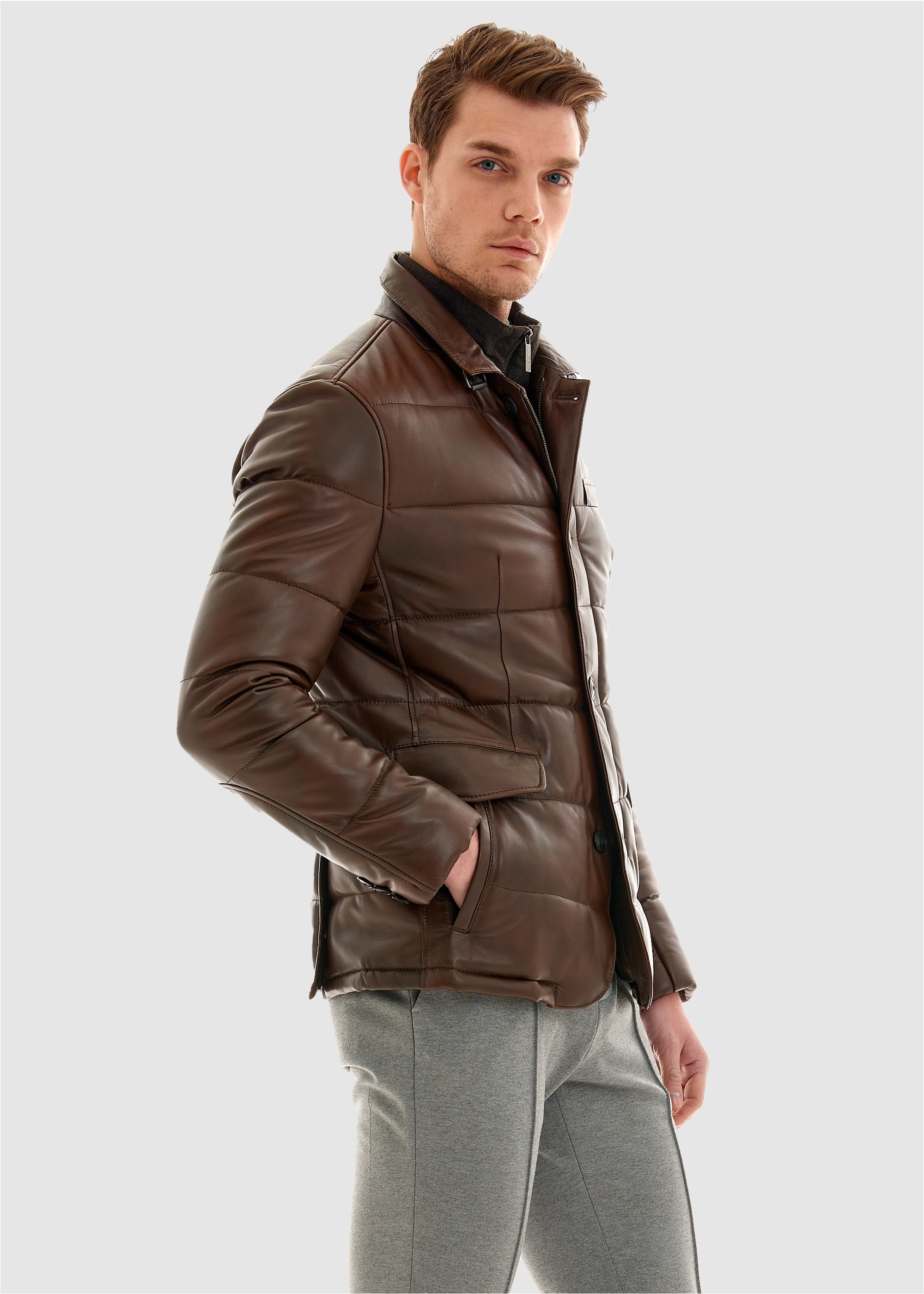 Pierre Cardin Lederjacke, in tollem Stepp-Design