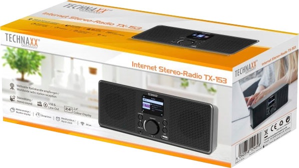 Technaxx Internet-Radio »TX-153«, (WLAN Internetradio 4 W)