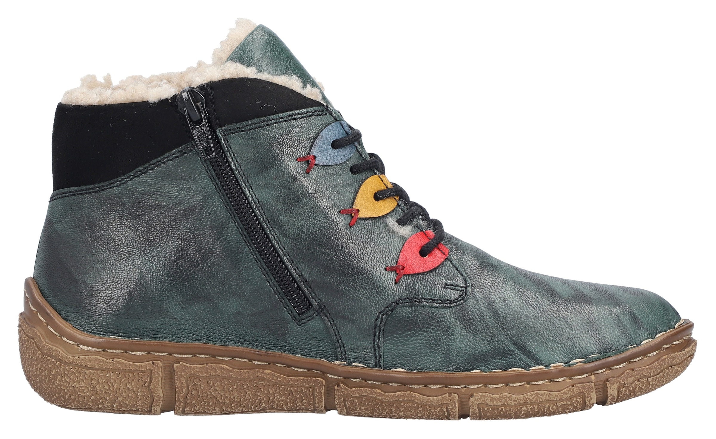 Rieker Winterboots, Schnürboots, Stiefelette mit gepolstertem Schaftrand