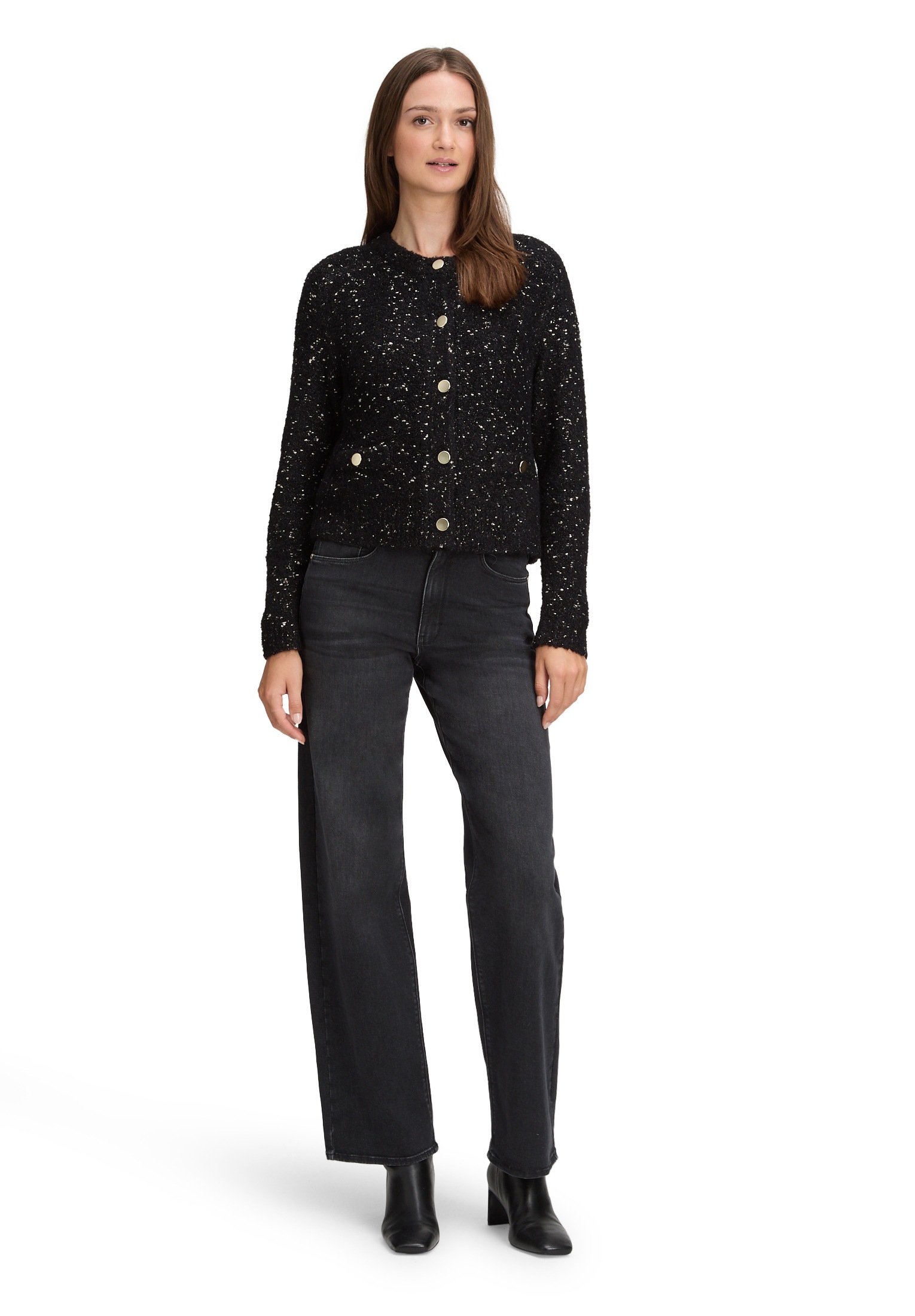 Betty&Co Strickjacke »Damen Strick-Cardigan mit Lurexfaden« 1 Stk. tlg.