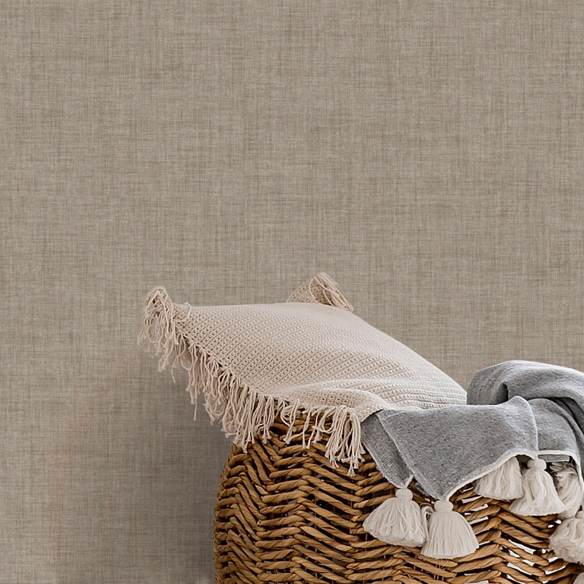 Superfresco Easy Vliestapete »Superfresco Easy Vliestapete PARADISE Uni Taupe«, unifarben mit Farbeinsätzen, Superfresco Easy Vliestapete PARADISE Uni Taupe