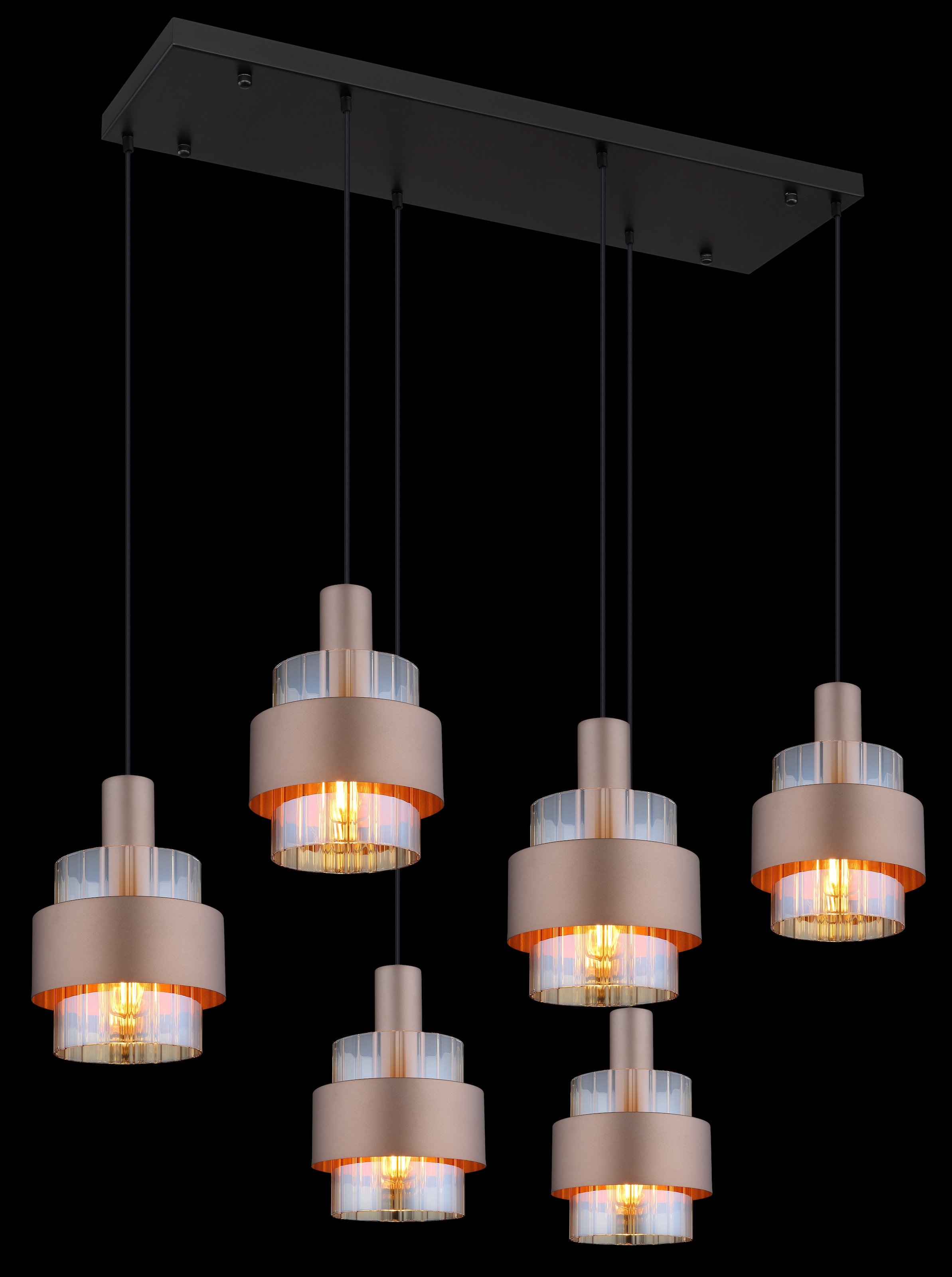 GLOBO LIGHTING Hängeleuchte »MILLEY«, Leuchtmittel E27 | ohne Leuchtmittel, Hängelampe/Pendelleuchte/Esszimmer/Wohnzimmer/Esstisch
