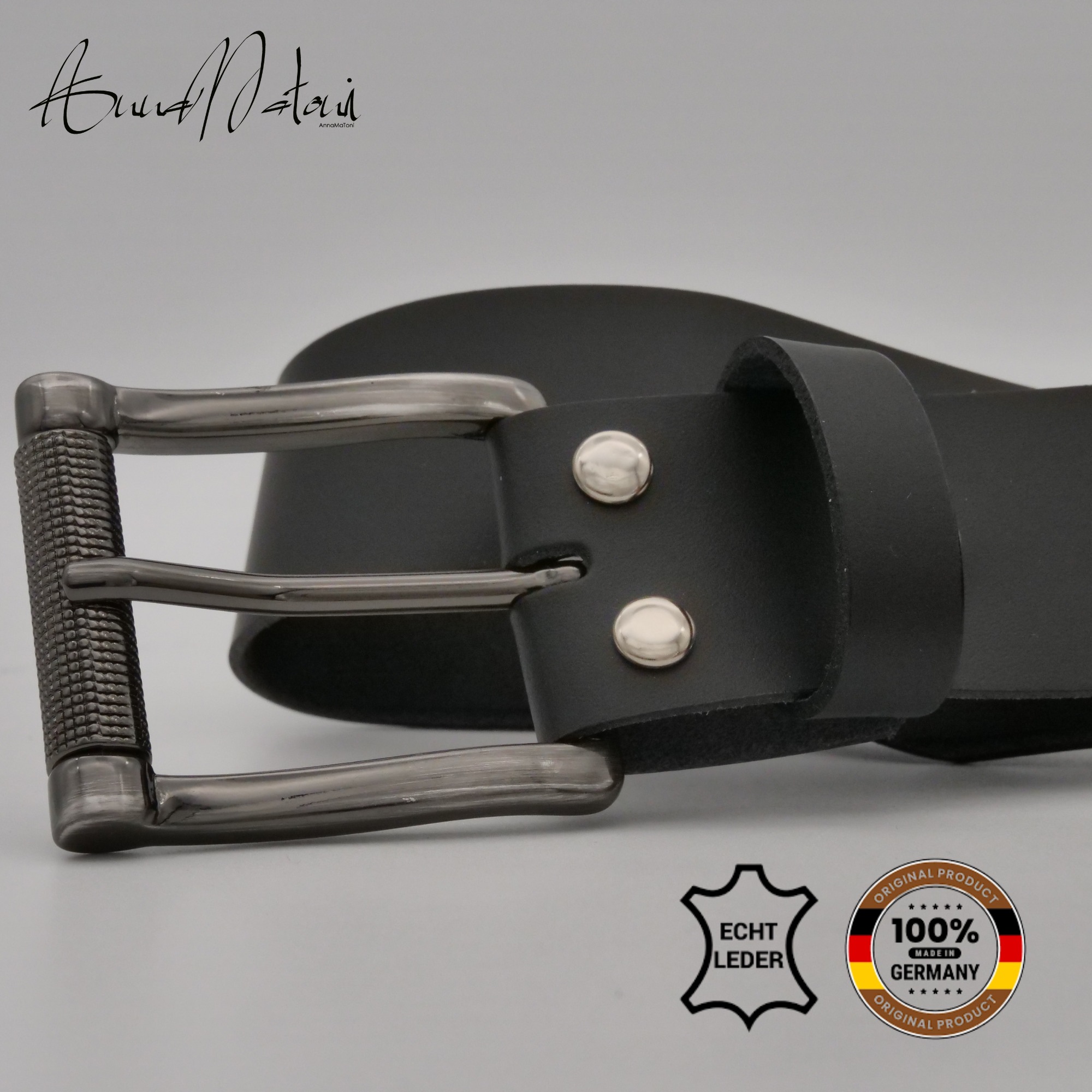 AnnaMatoni Ledergürtel »AnnaMatoni Herren Ledergürtel Zeitloses Design Gürtel 4cm breit«