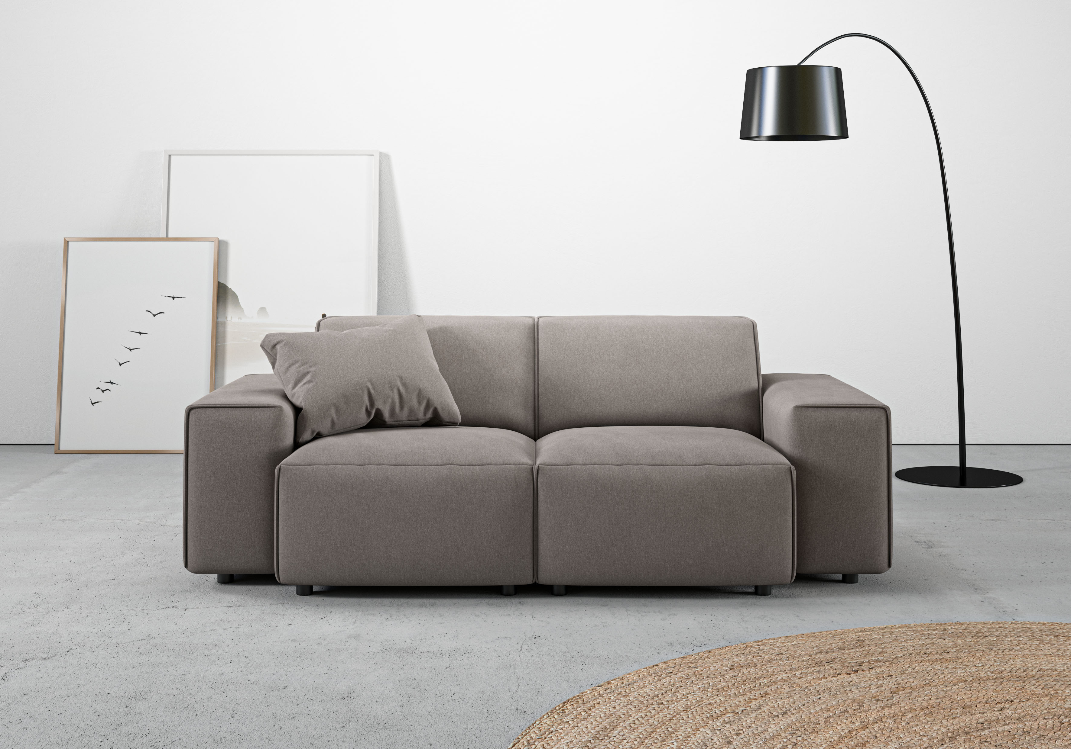 Home affaire 2-Sitzer "Glimminge auch in Breitcord + Feincord + Easy care-Bezug" besondere Kedernähte, Zierkissen