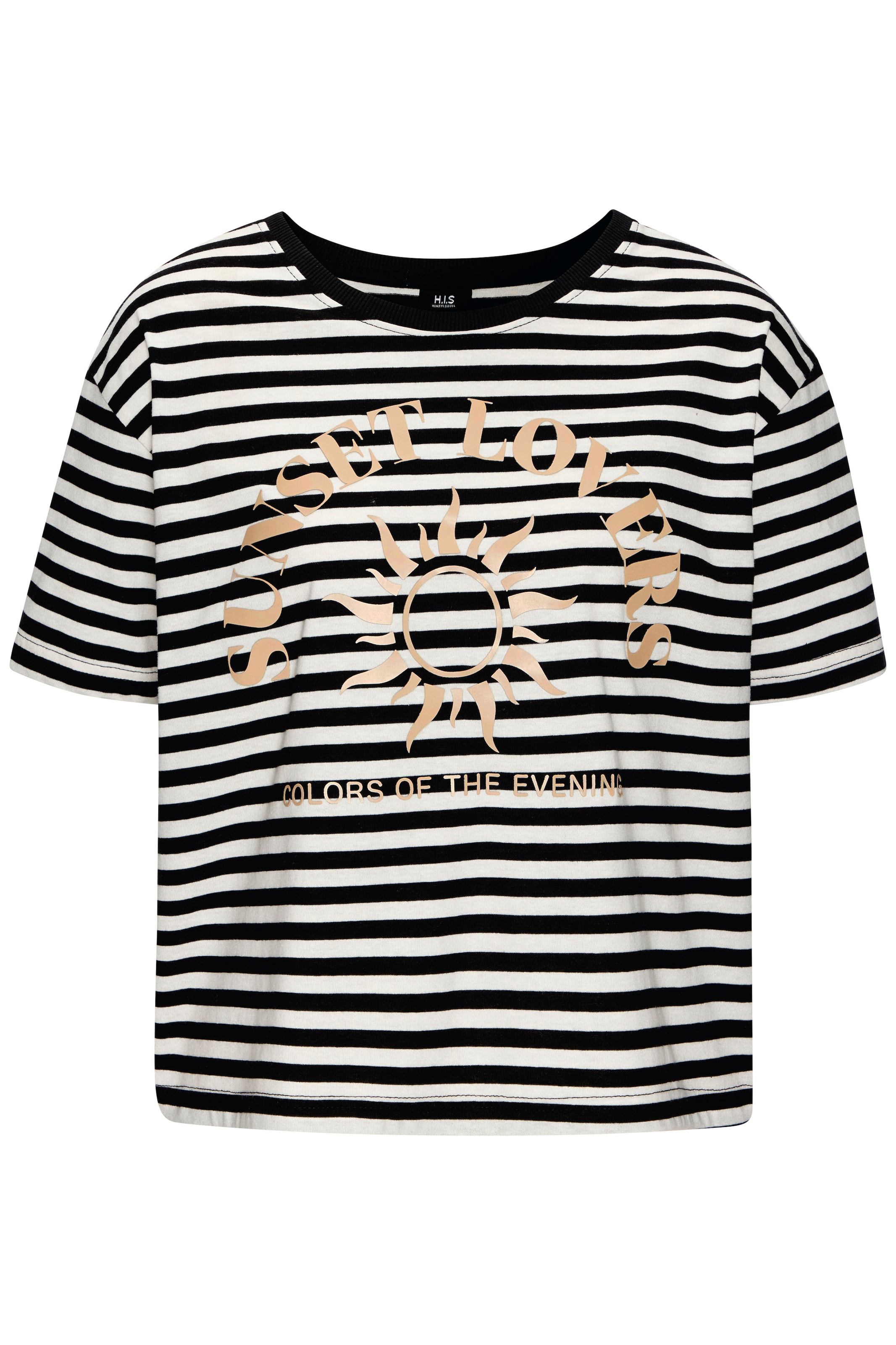 H.I.S T-Shirt gestreift mit Print, Loungewear