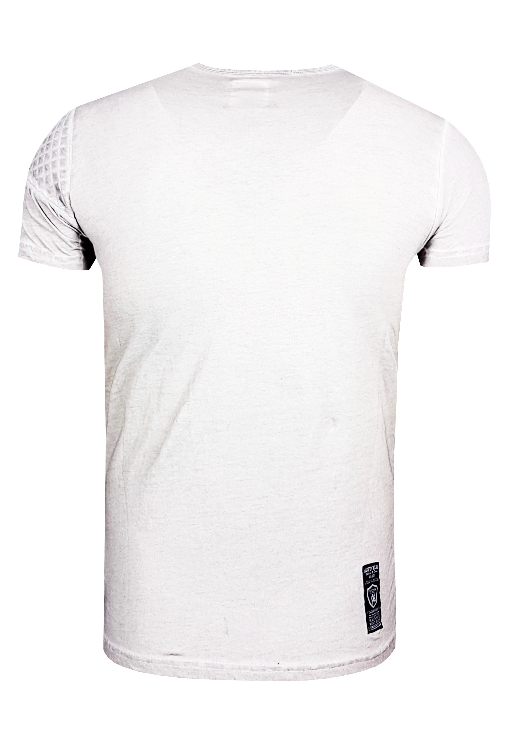 Rusty Neal T-Shirt, mit schicker Knopfleiste